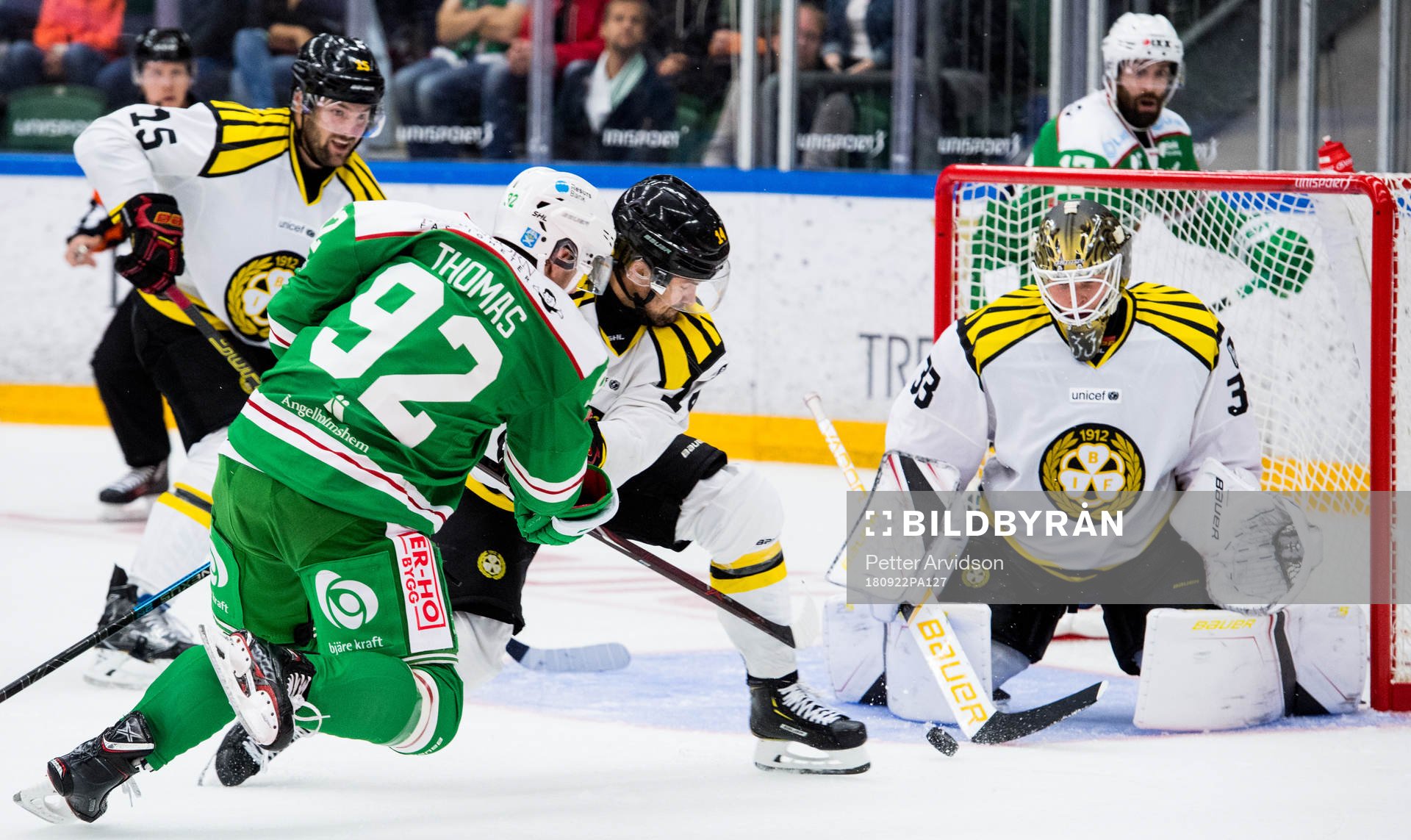 Rögles Thomas Christian oroar mot Brynäs Johan Alcén och