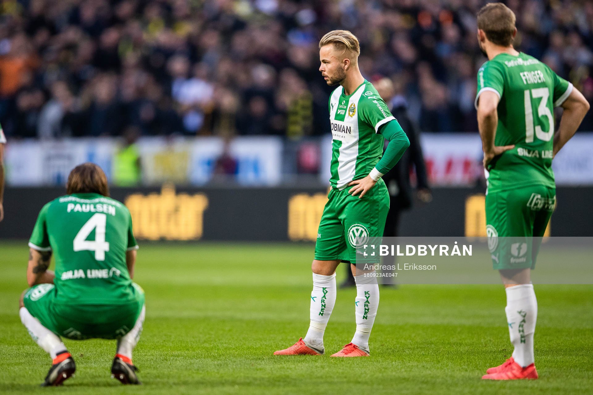 Hammarbys Björn Paulsen, Sander Svendsen och Mads Fenger