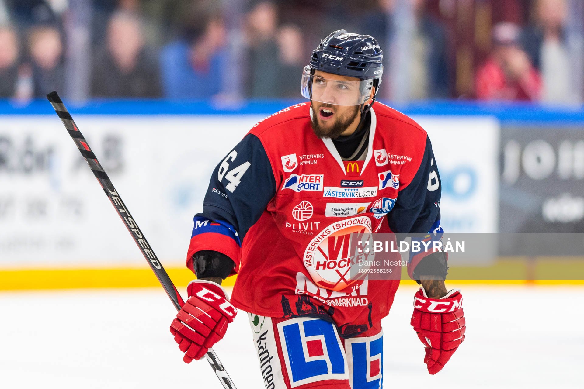 Västerviks Alexander Lindqvist Hansen jublar