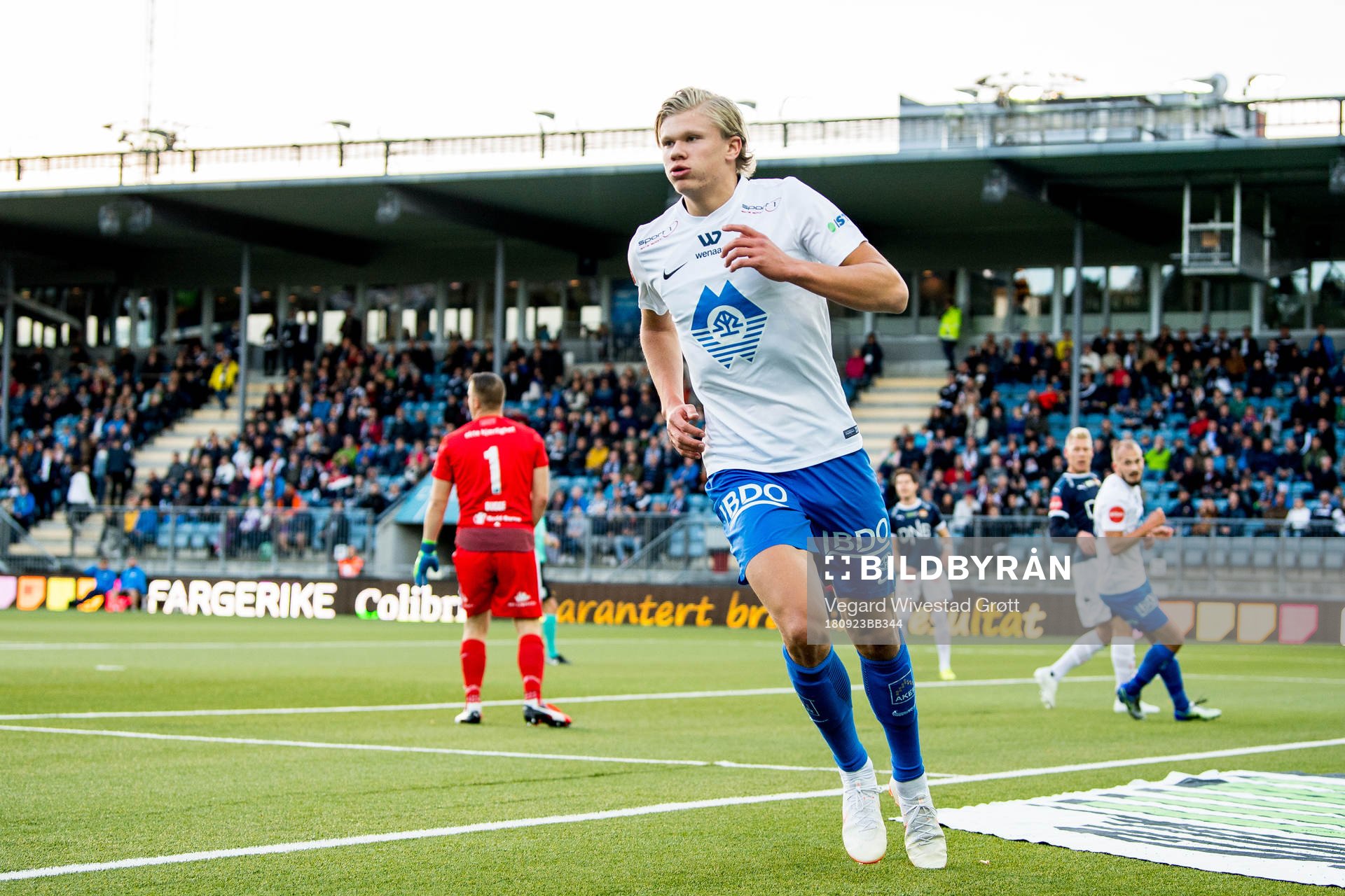 Erling Braut Håland of Molde celebrates