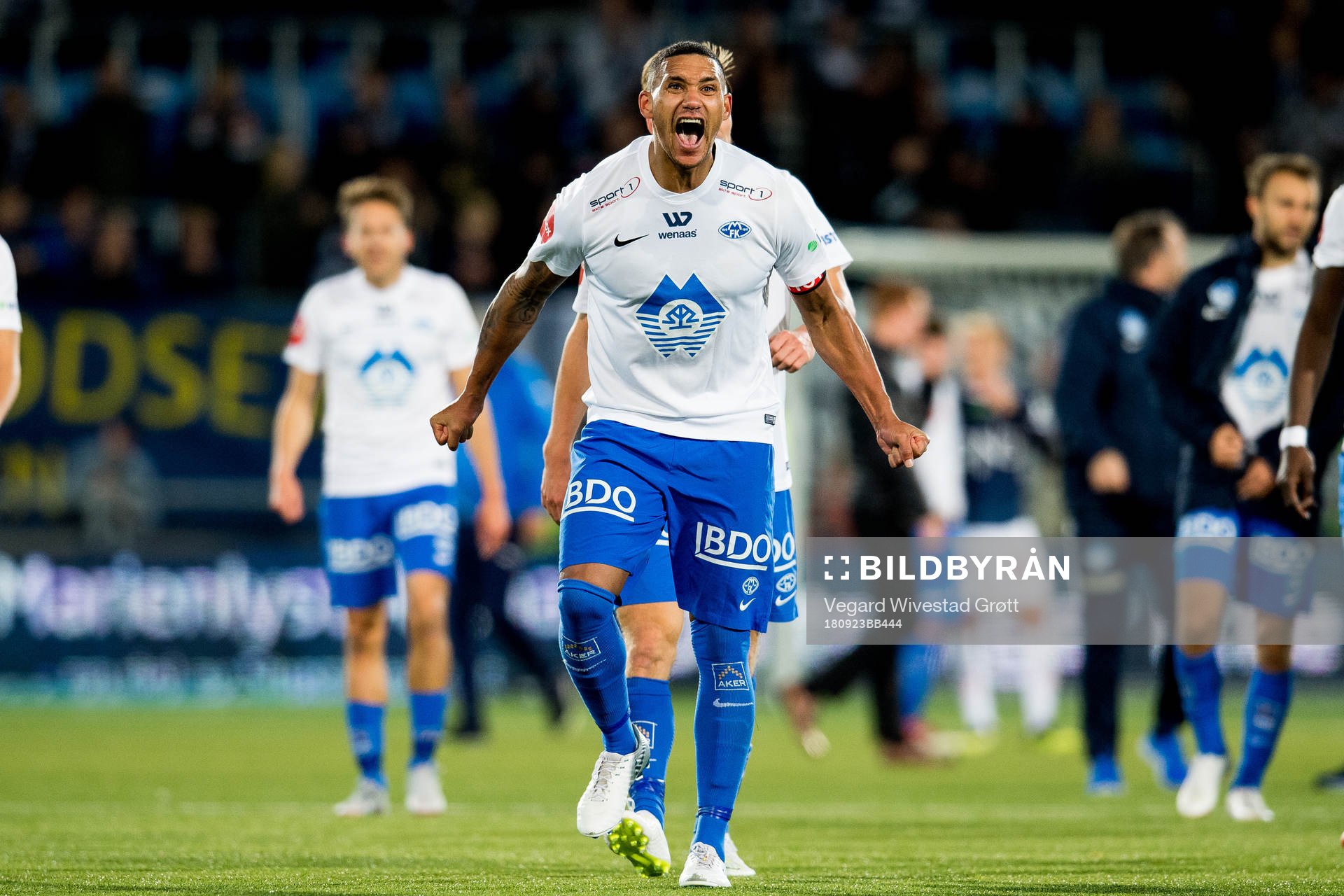 Ruben Gabrielsen of Molde celebrates