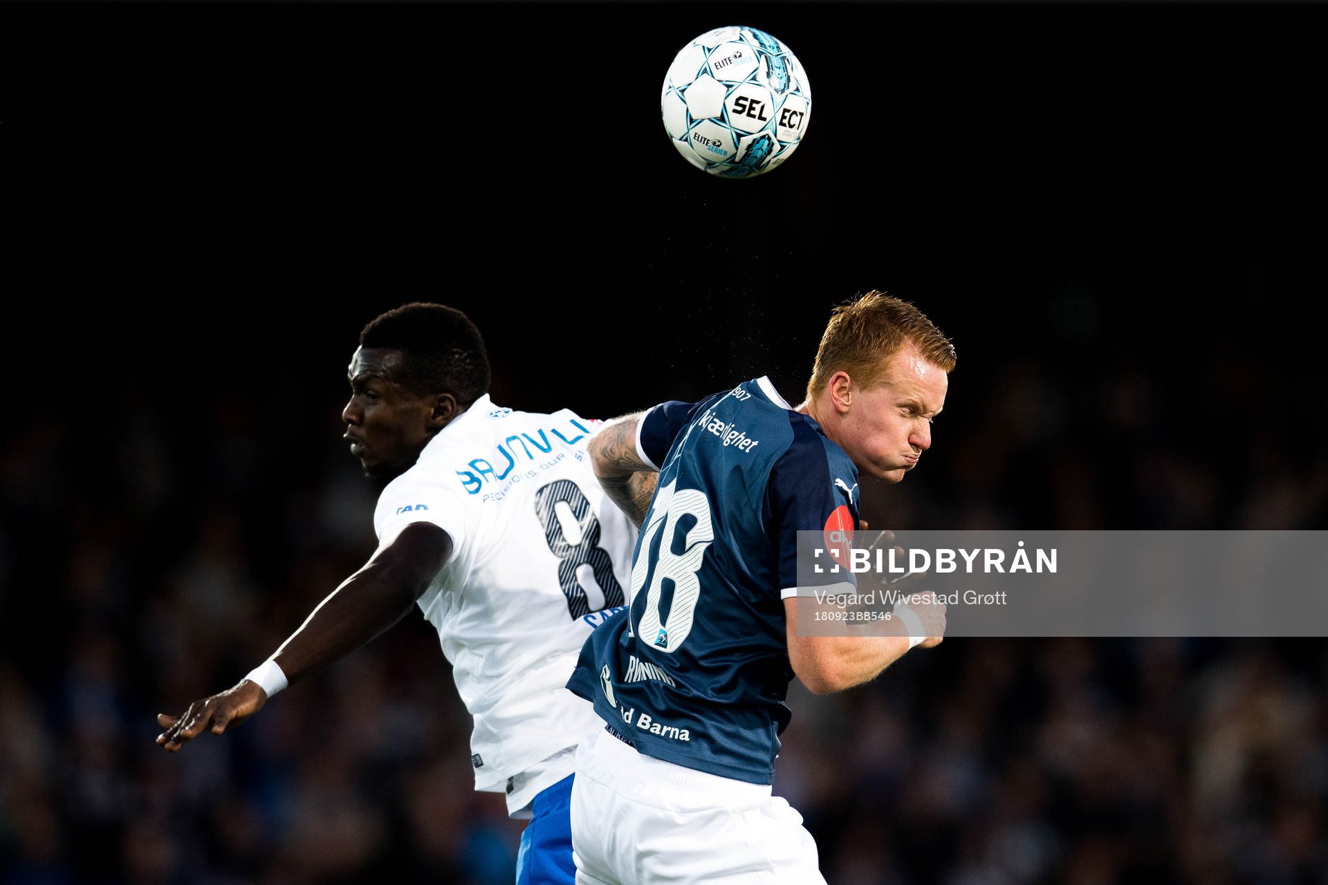 Babacar Sarr of Molde and Martin Rønning Ovenstad of