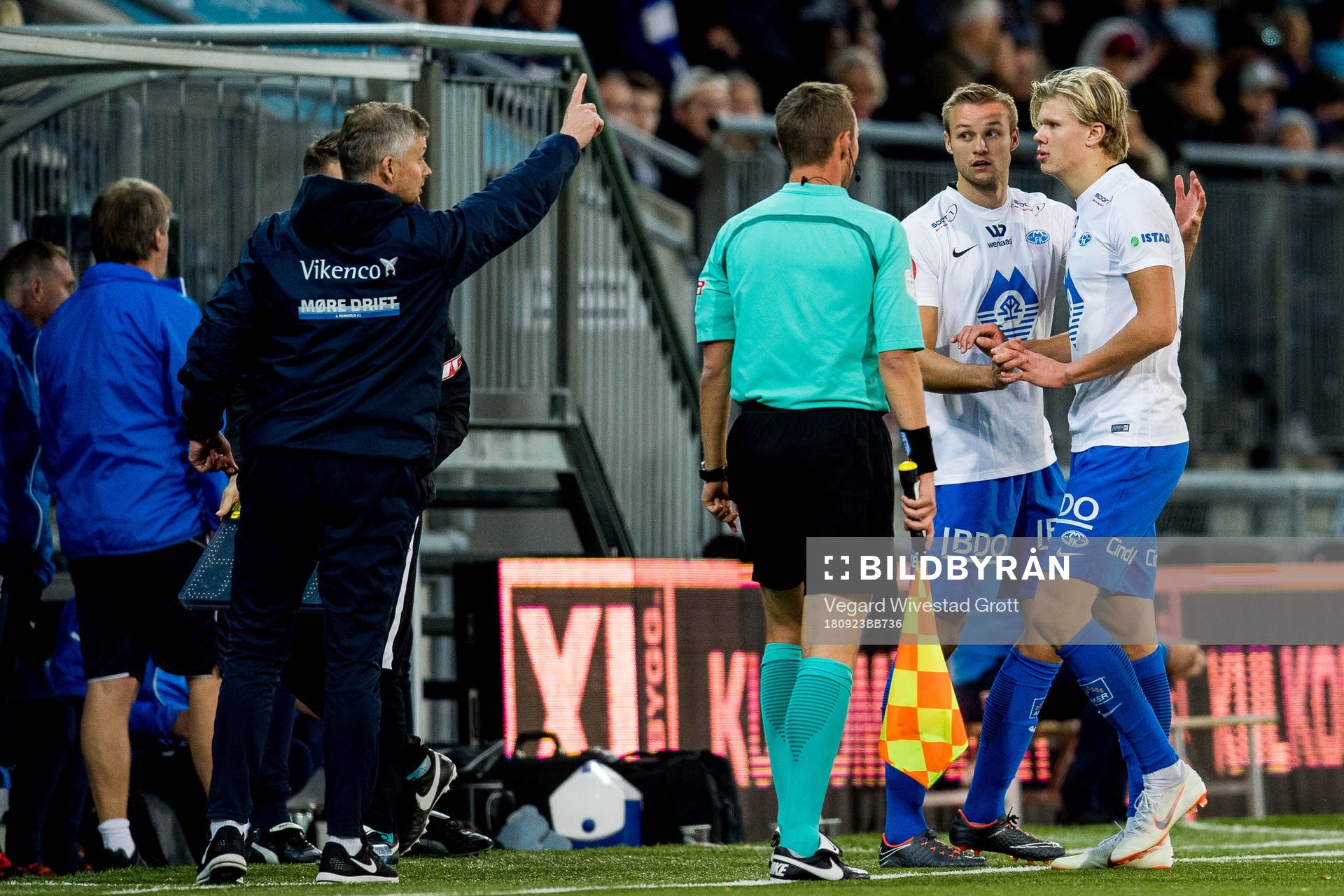 Stian Gregersen and Erling Braut Håland of Molde