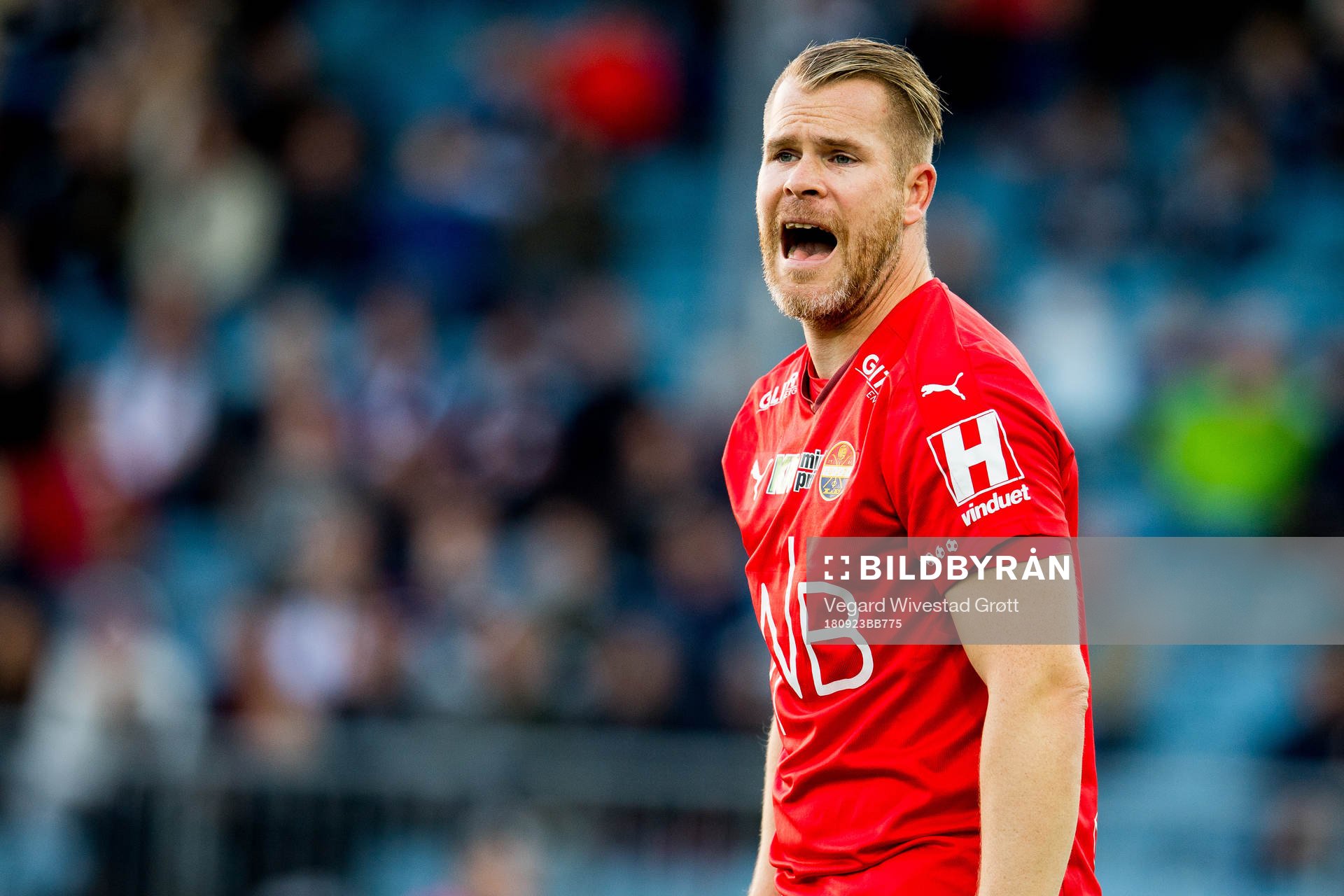Goalkeeper Espen Bugge Pettersen of Strømsgodset during the Eliteserien match between Strømsgodset and Molde on September 23, 2018 in Drammen.