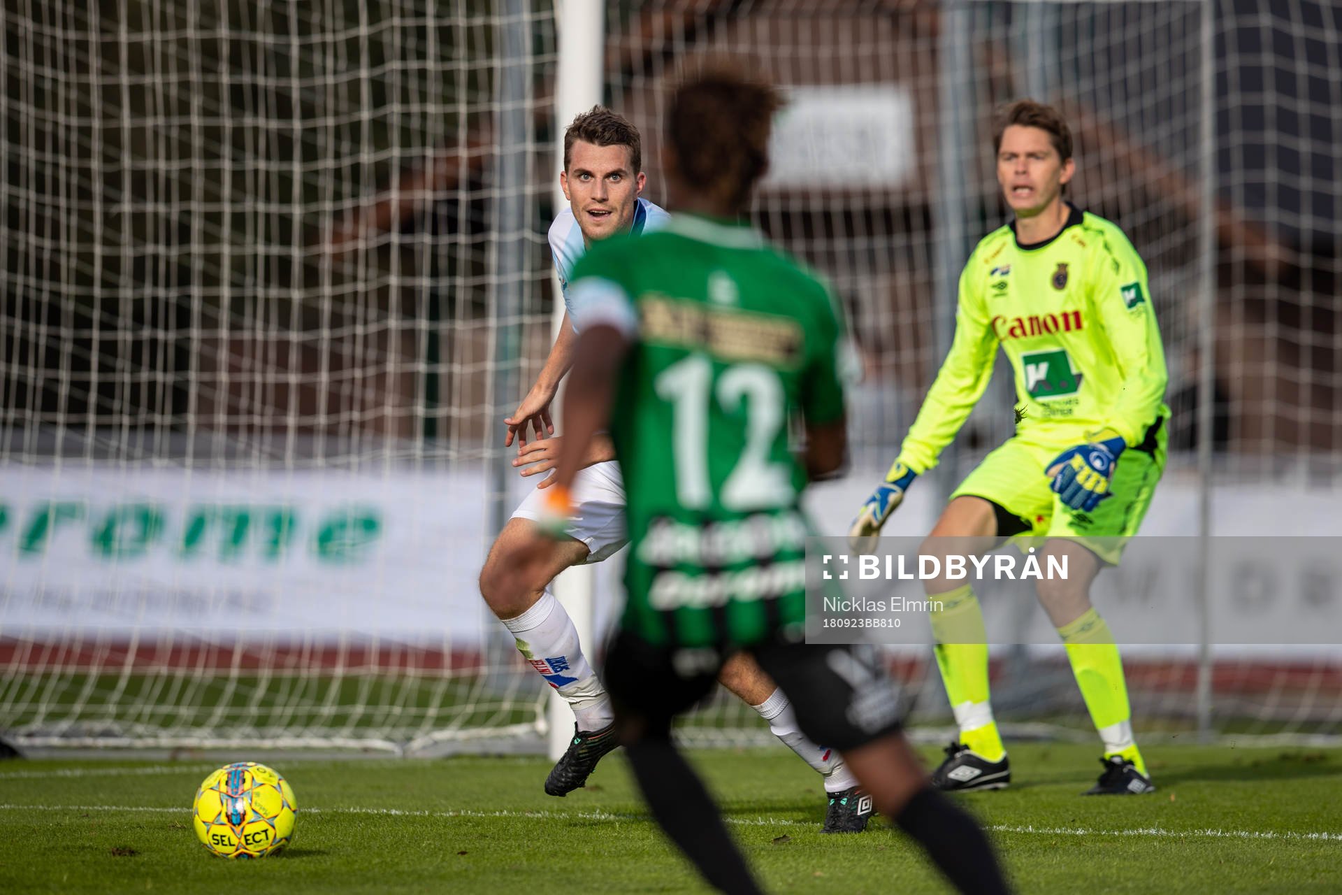  Gefles Jesper Björkman under fotbollsmatchen i Superettan mellan Varberg och Gefle den 23 september 2018 i Varberg. 