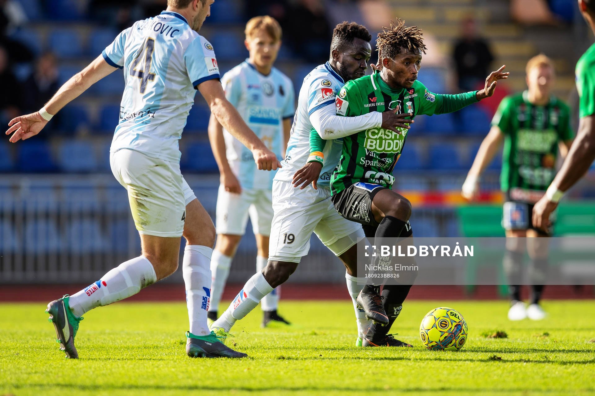 Varbergs Adama Fofana mot Gefles Isaac Shaze