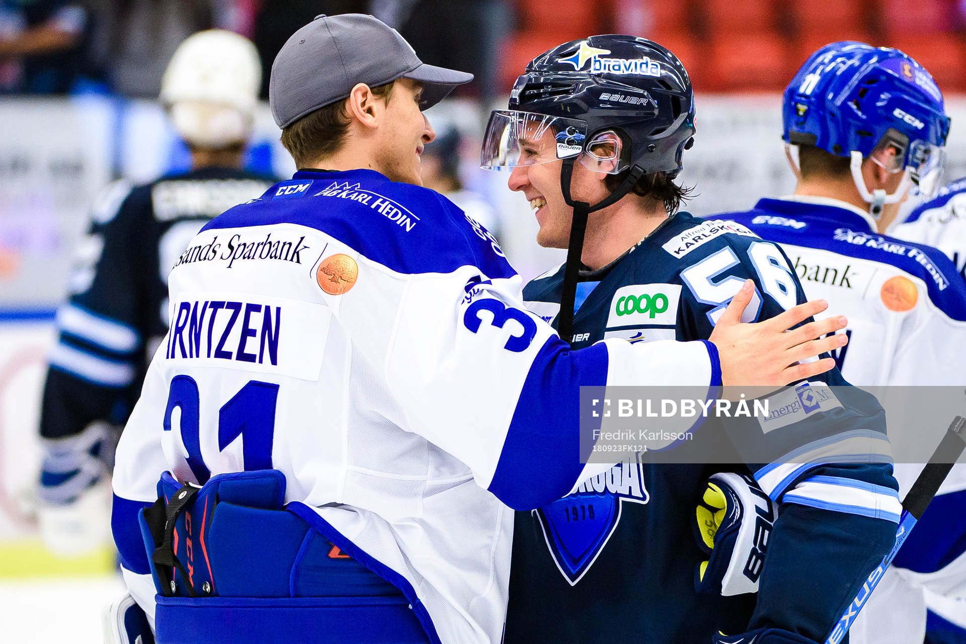 Leksands målvakt Jonas Arntzen och Karlskogas Fredrik
