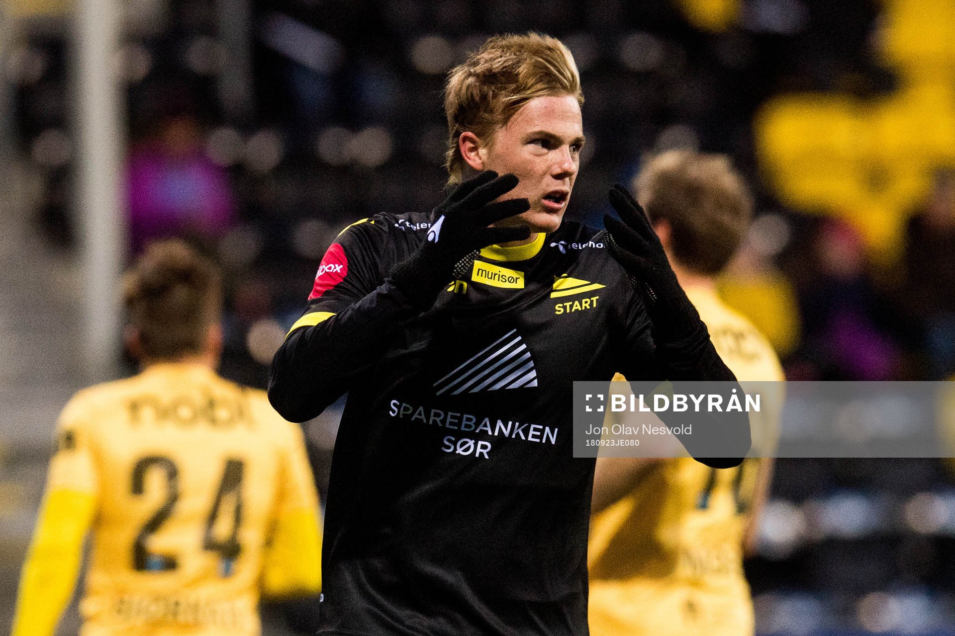 Tobias Christensen of Start reacts