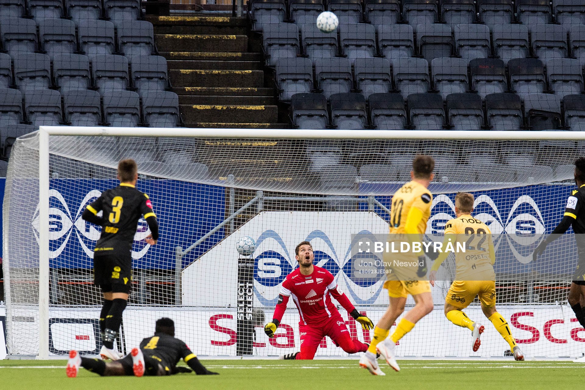 Goalkeeper Jonas Deumeland of Start