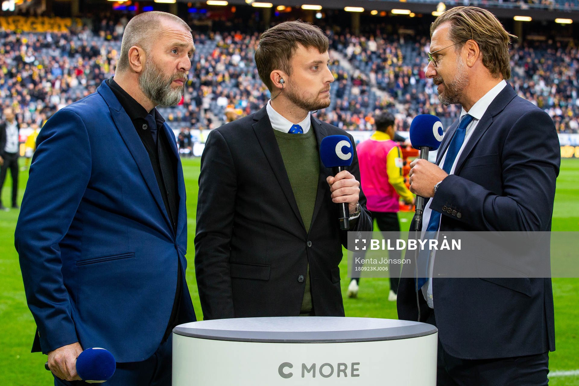 s sportchef Björn Wesström, TV4s Axel Pileby och