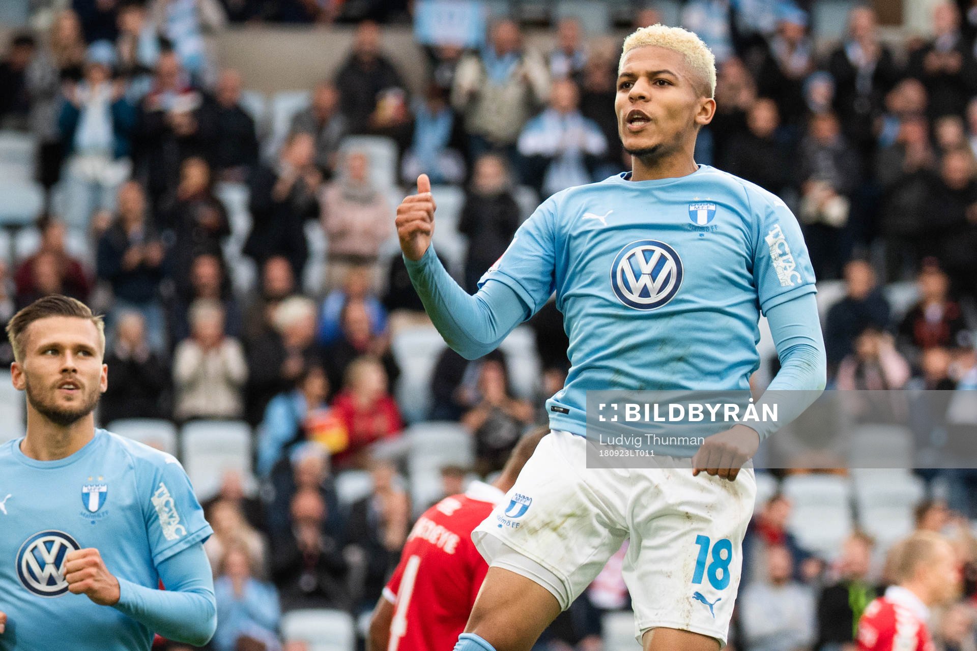 Malmö FFs Romain Gall jublar