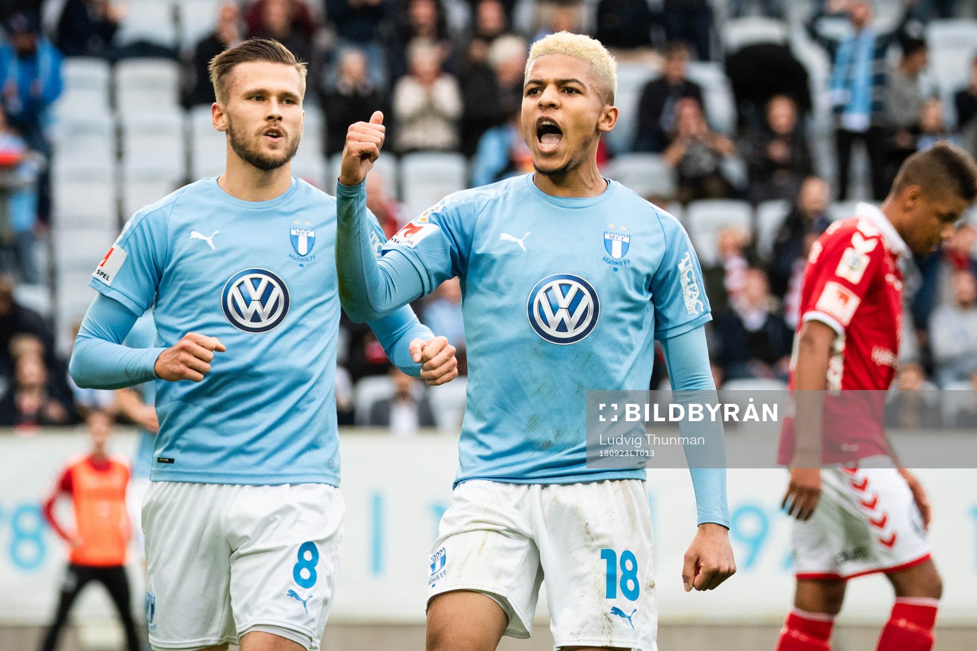 Malmö FFs Romain Gall jublar