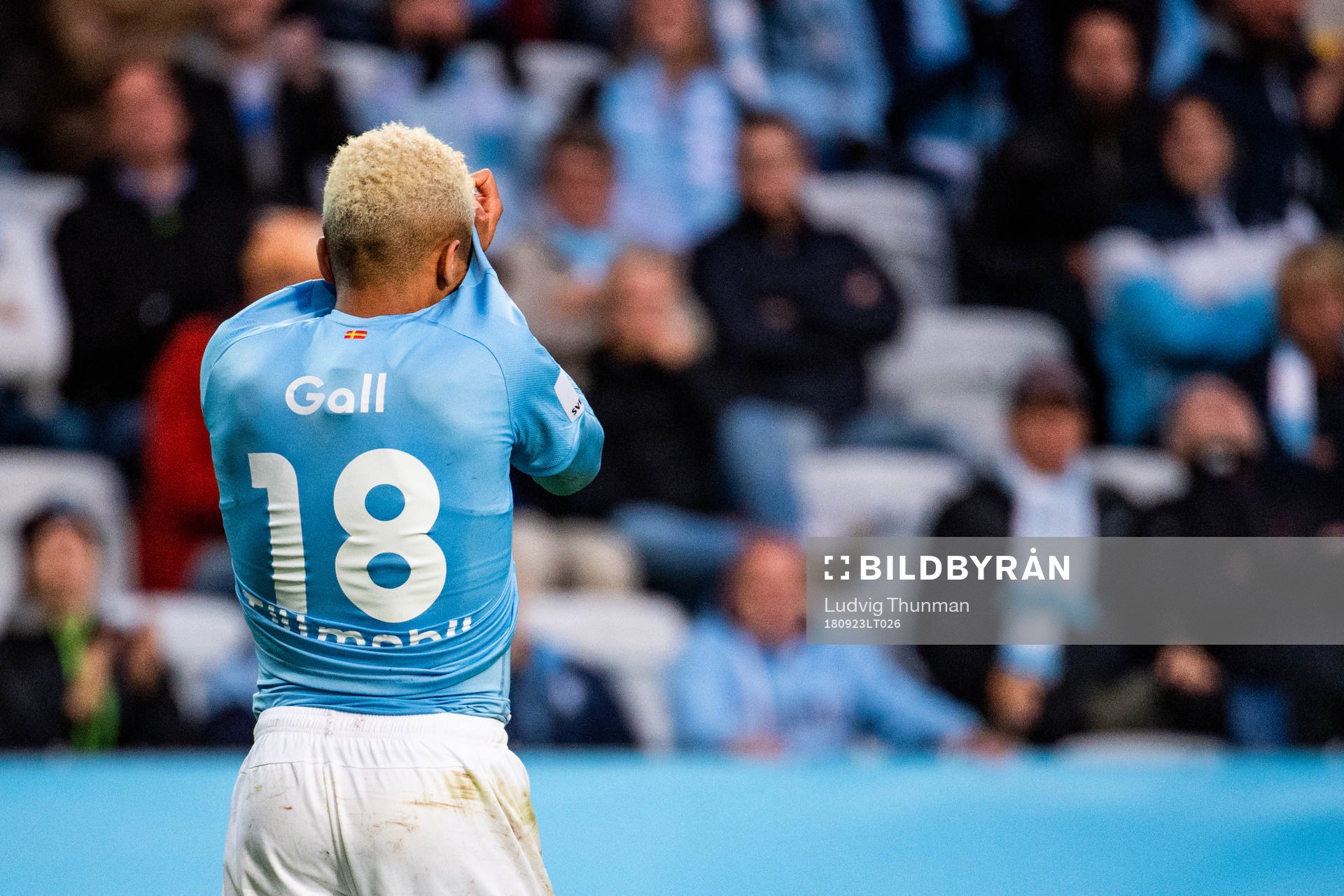 Malmö FFs Romain Gall deppar