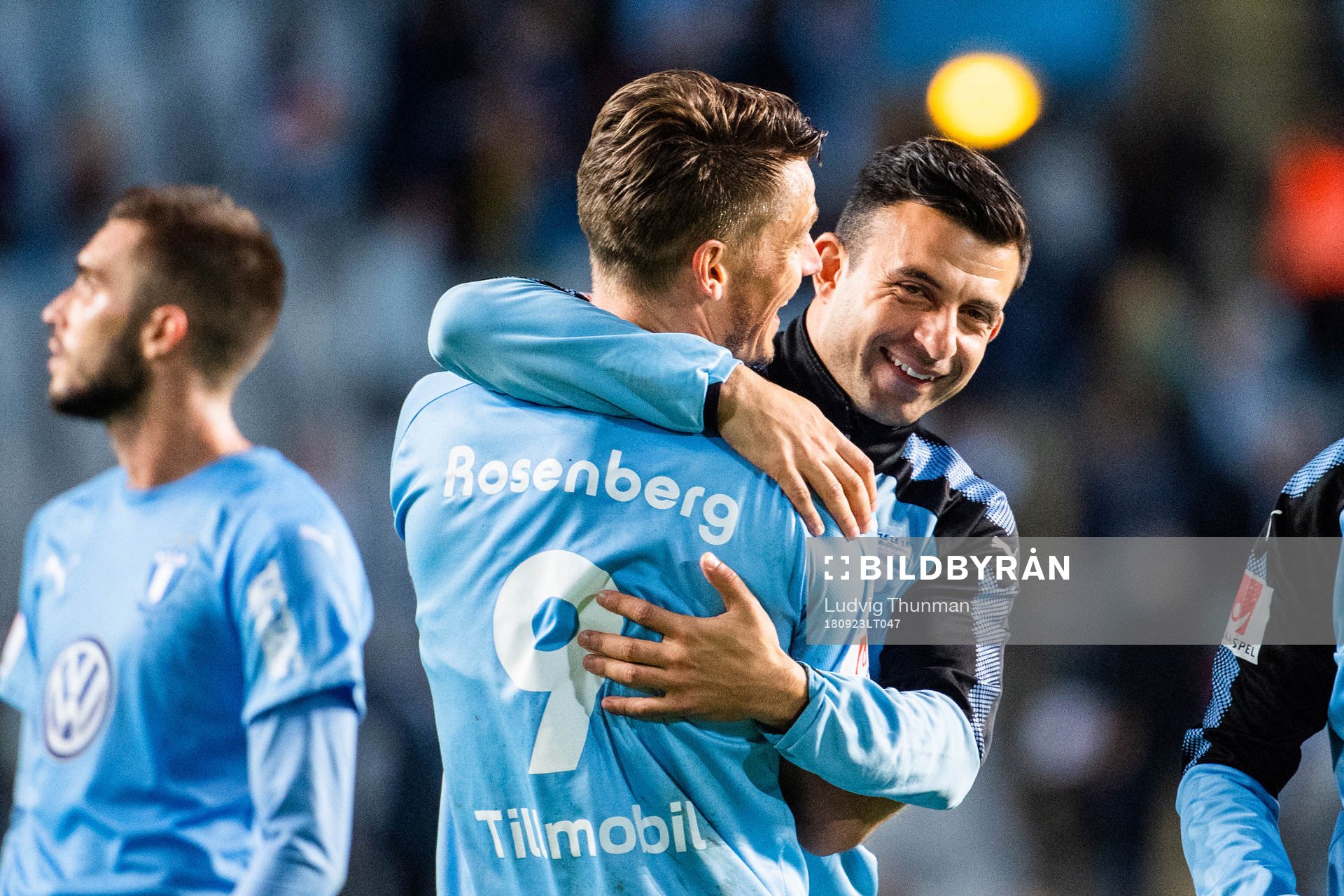 Malmö FFs Markus Rosenberg och Behrang Safari jublar
