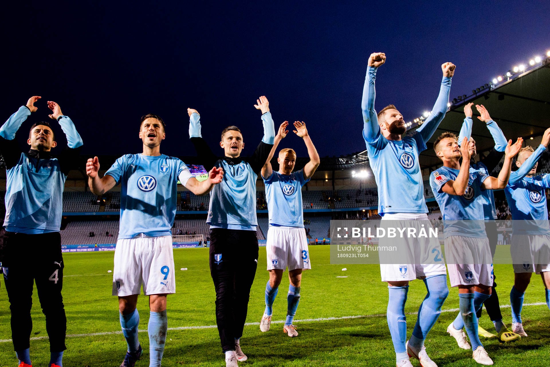 Malmö FFs spelare jublar