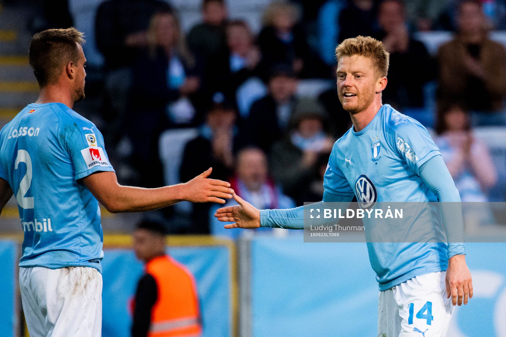 Malmö FFs Eric Larsson och Anders Christiansen