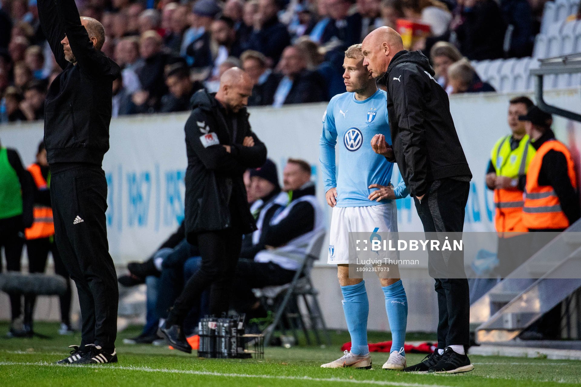Malmö FFs Oscar Lewicki och tränare Uwe Rösler
