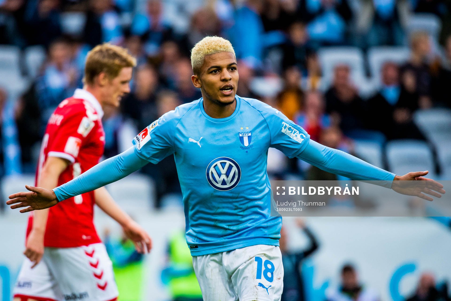 Malmö FFs Romain Gall jublar
