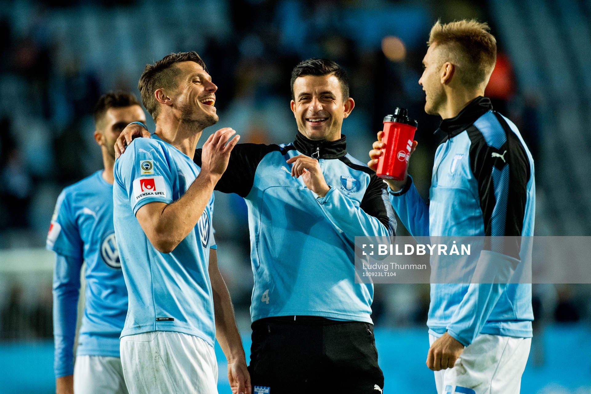Malmö FFs Markus Rosenberg, Behrang Safari och Rasmus