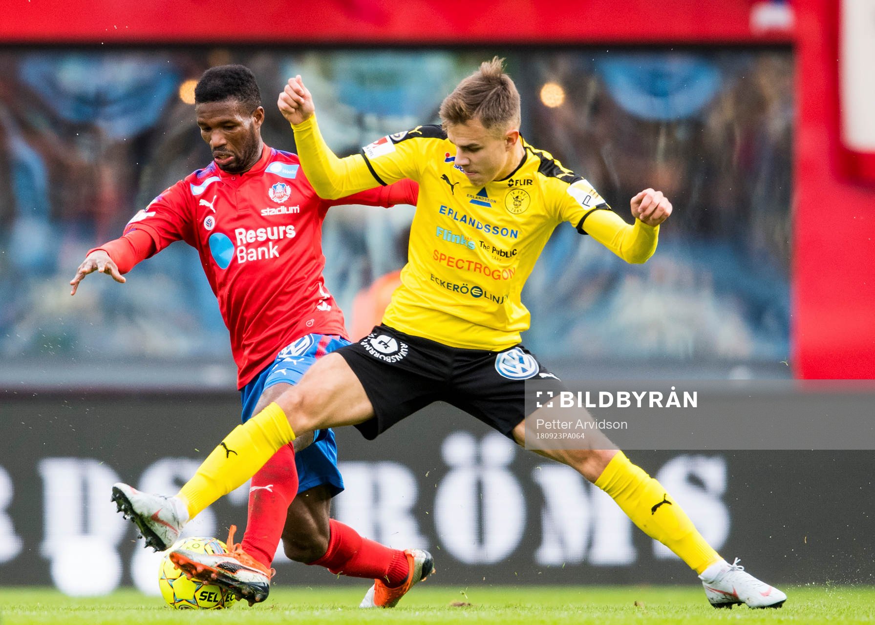 Helsingborgs Mohammed Abubakari och Frejs Philip Wiström