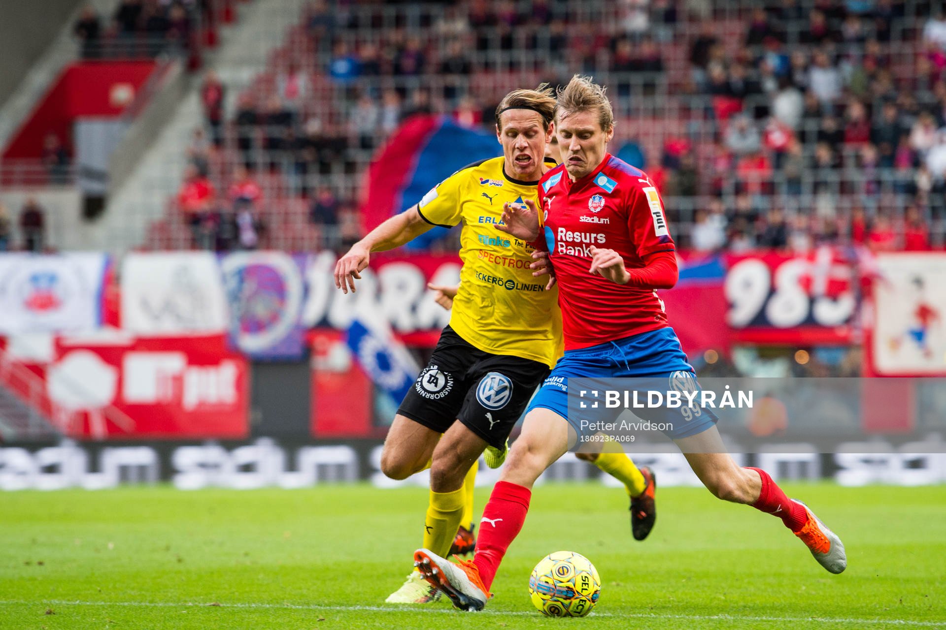 Helsingborgs Andri Runar  Bjarnason mot Frejs Philip