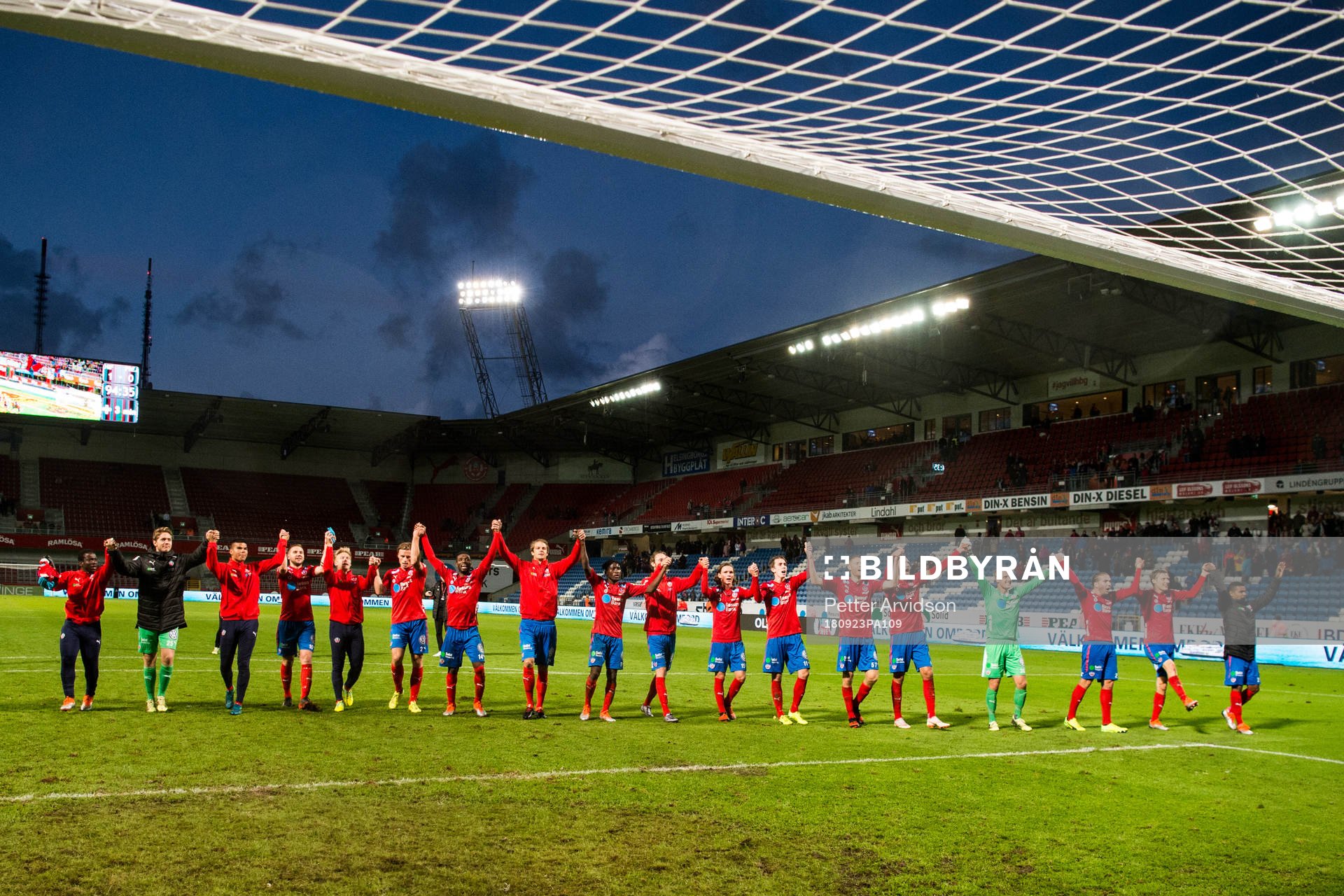 Helsingborgs spelare jublar