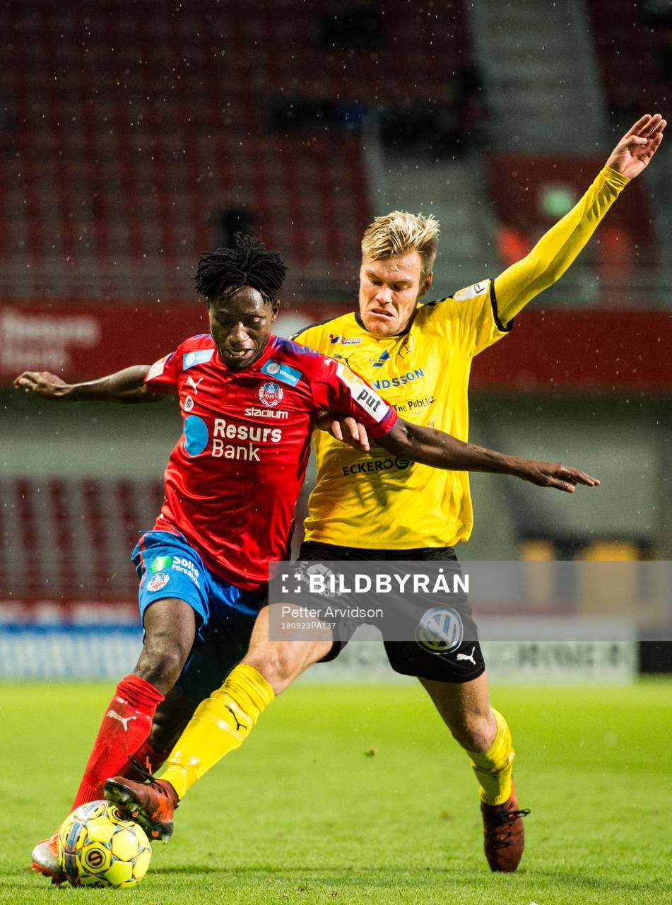 Helsingborgs Mamudu Moro och Frejs Martin Falkeborn