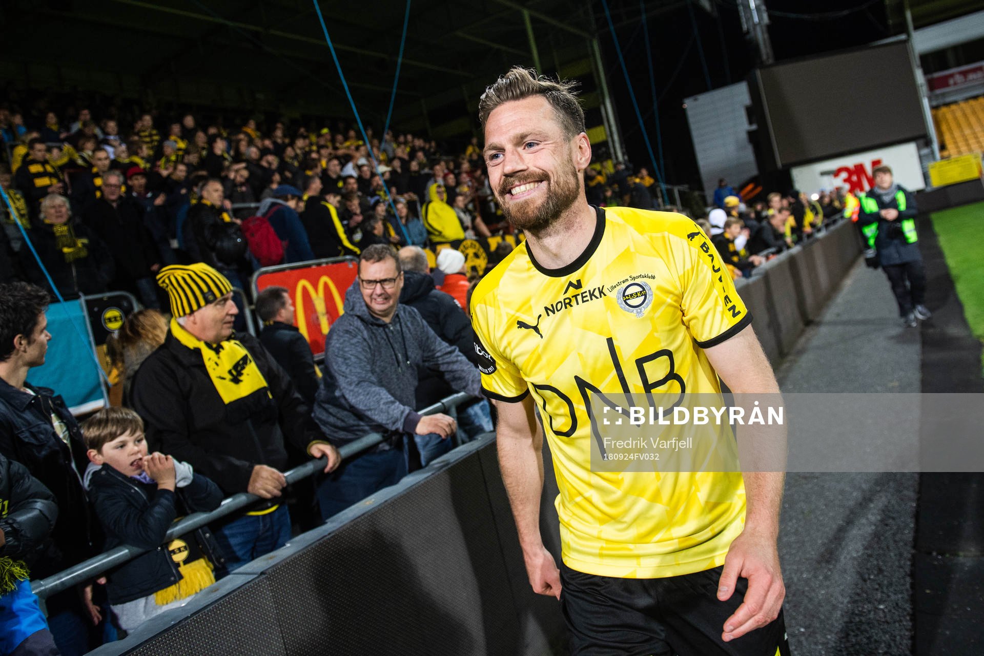 Arnor Smarason of Lillestrøm celebrates