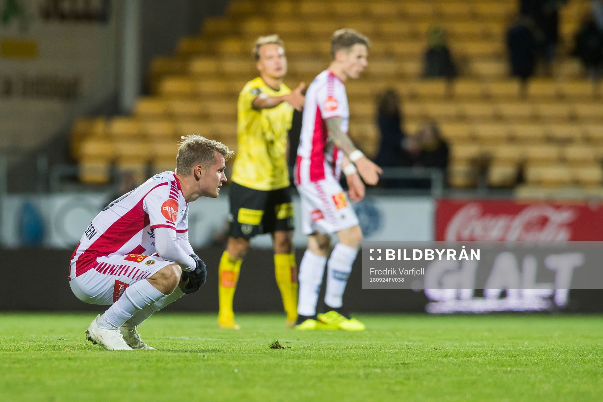 Mikael Nord Ingebrigtsen of Tromsø looks dejected