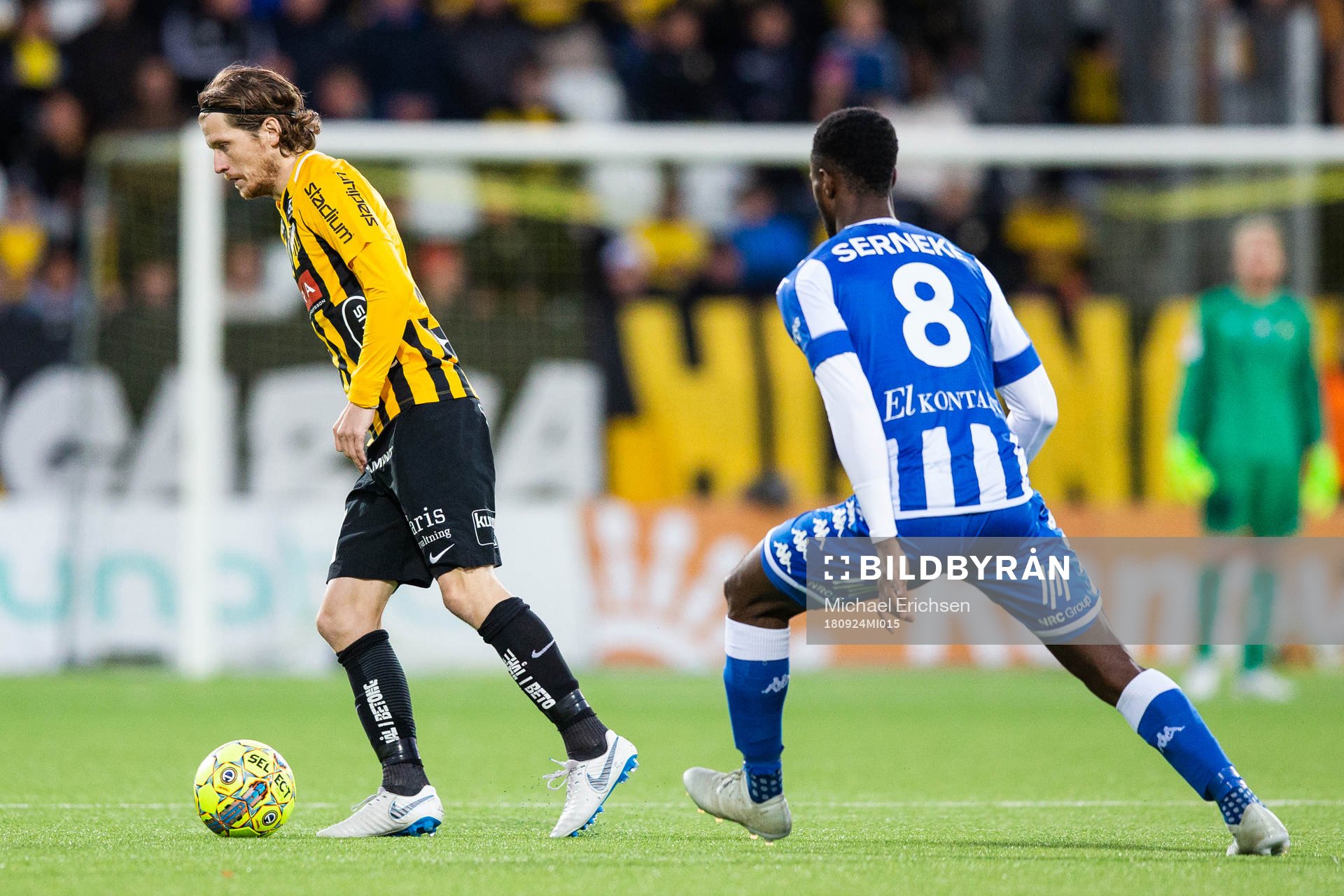 Häckens Erik Friberg och IFK Göteborgs Vajebah Kaliefah