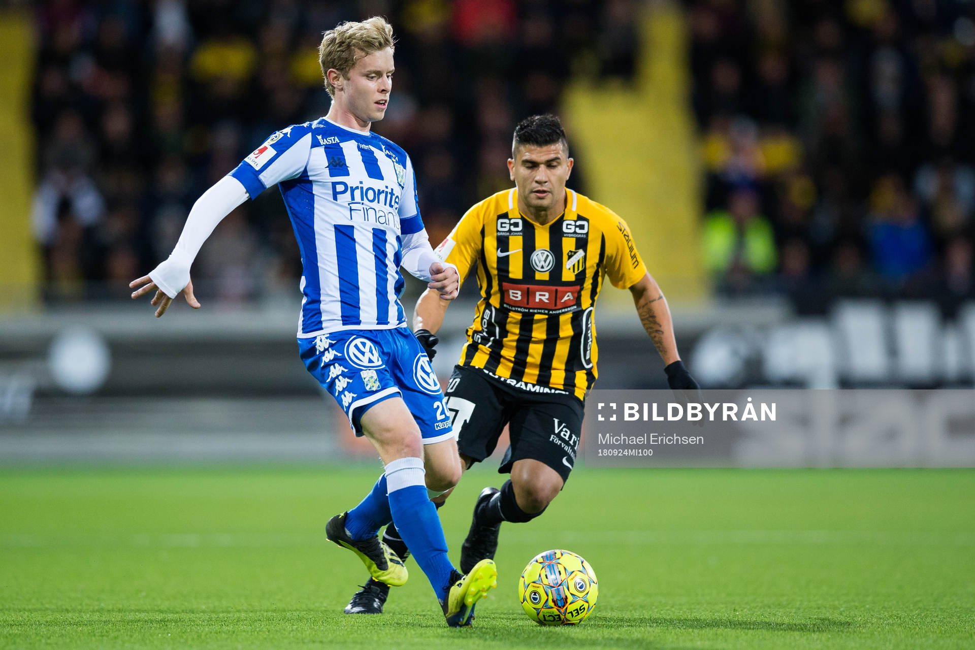 IFK Göteborgs Victor Wernersson och Häckens Paulinho