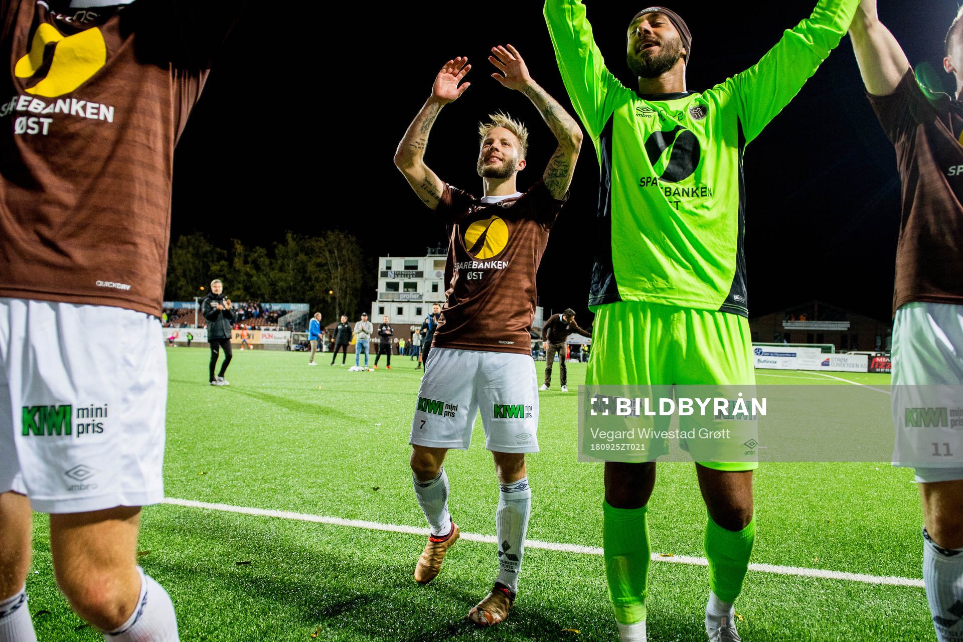Tonny Brochmann of Mjøndalen celebrates