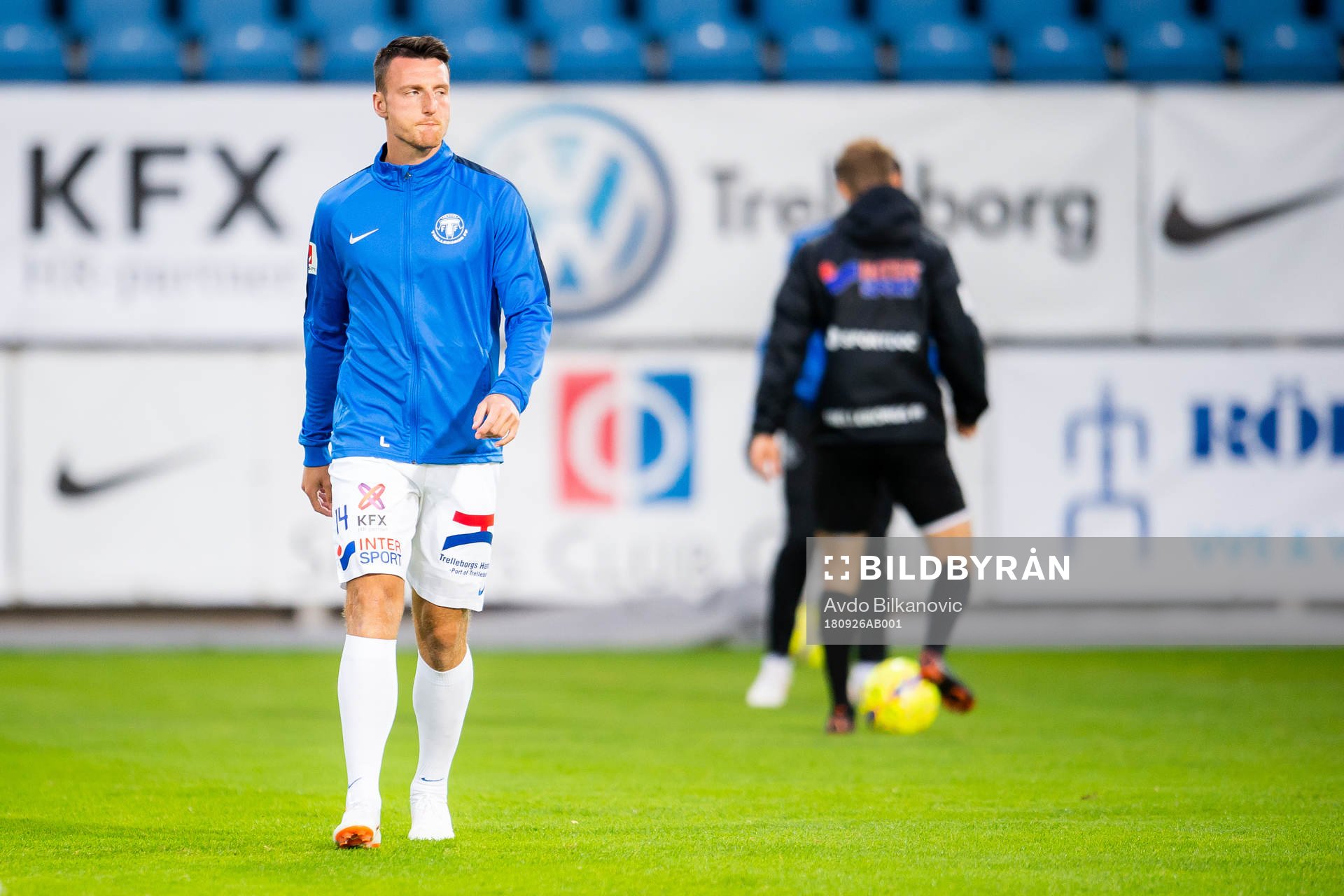 Trelleborgs Alexander Blomqvist uppvärmning