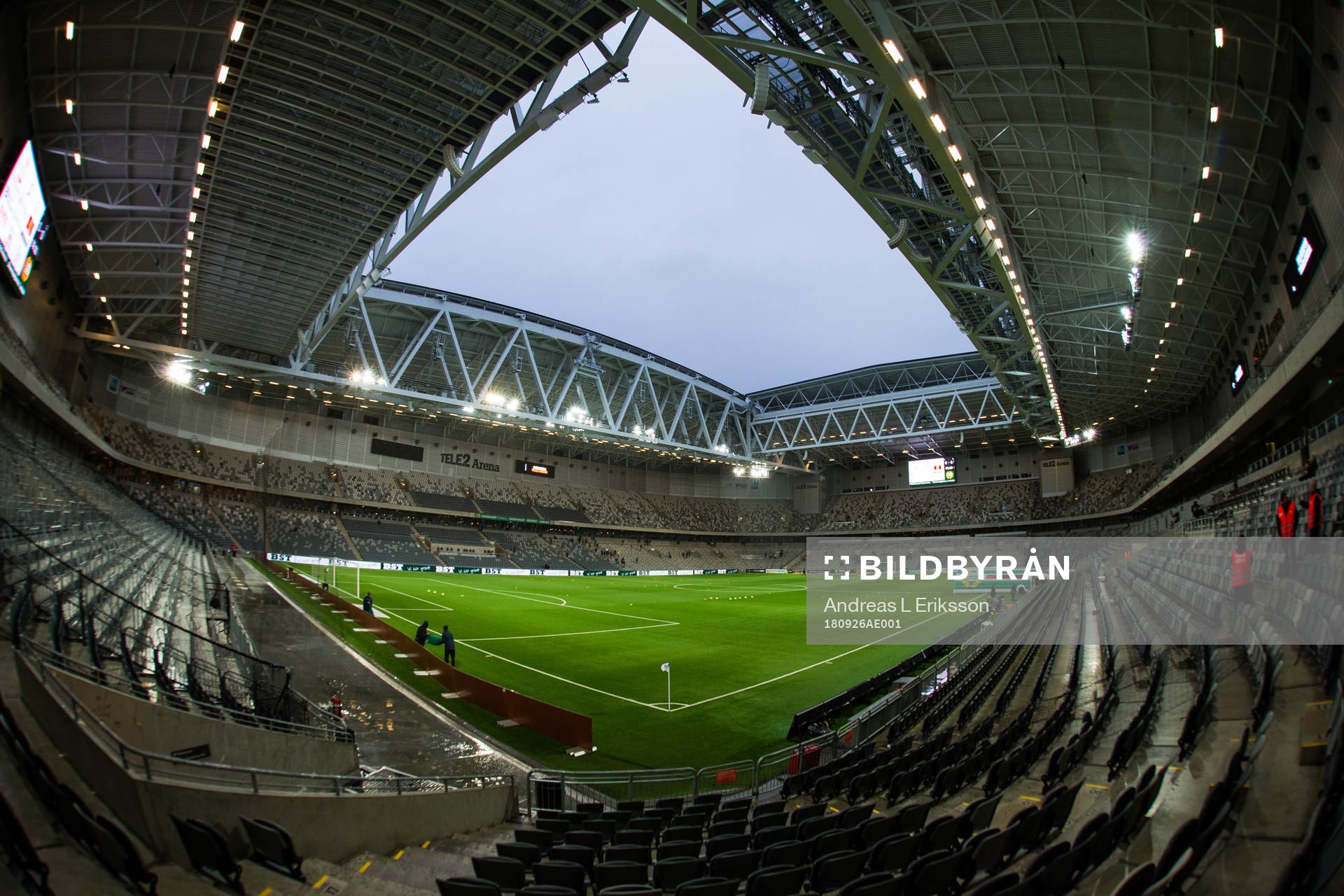 Generell vy av Tele2 Arena