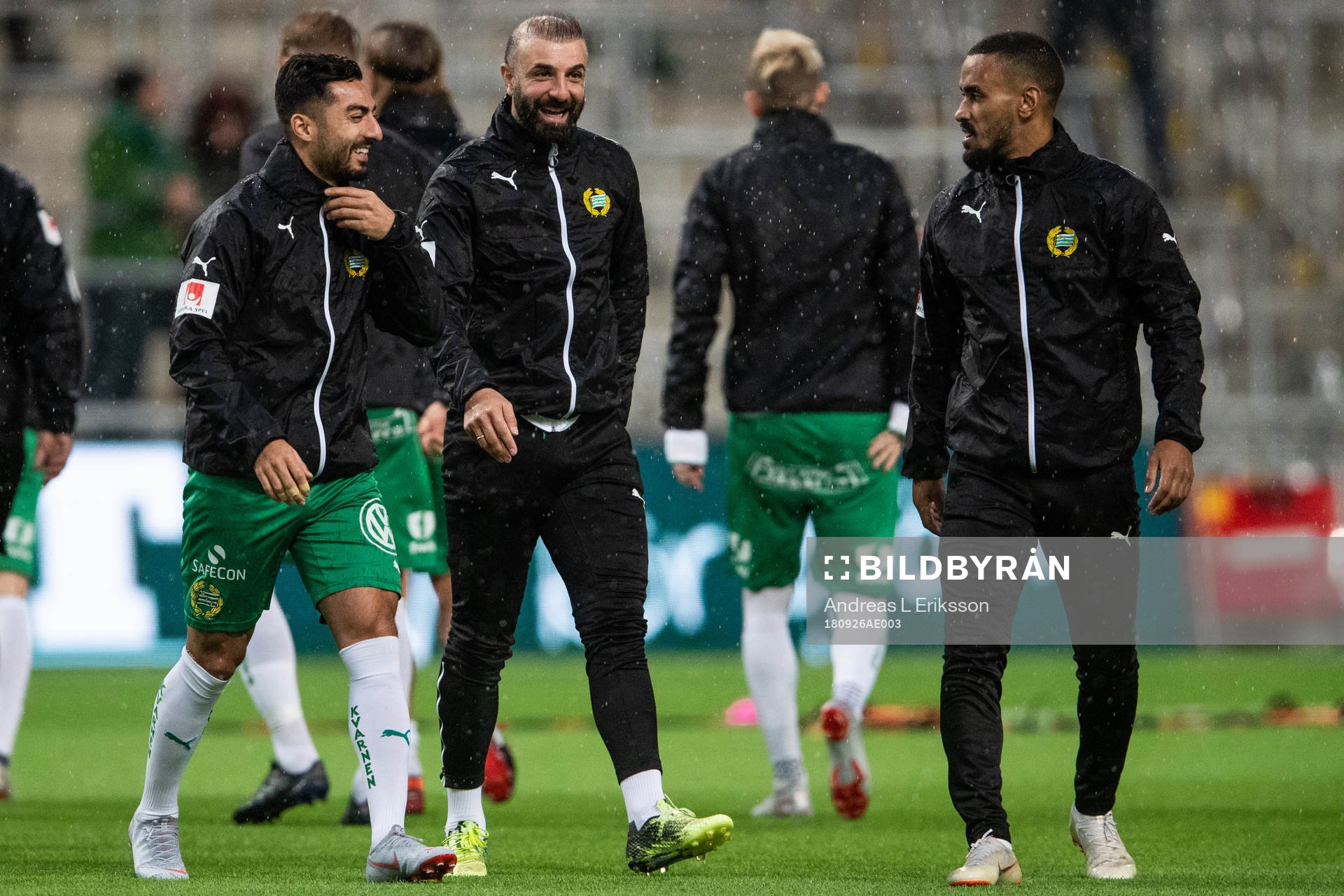 Hammarbys Jiloan Hamad, Kennedy Bakircioglu och Junes Barny