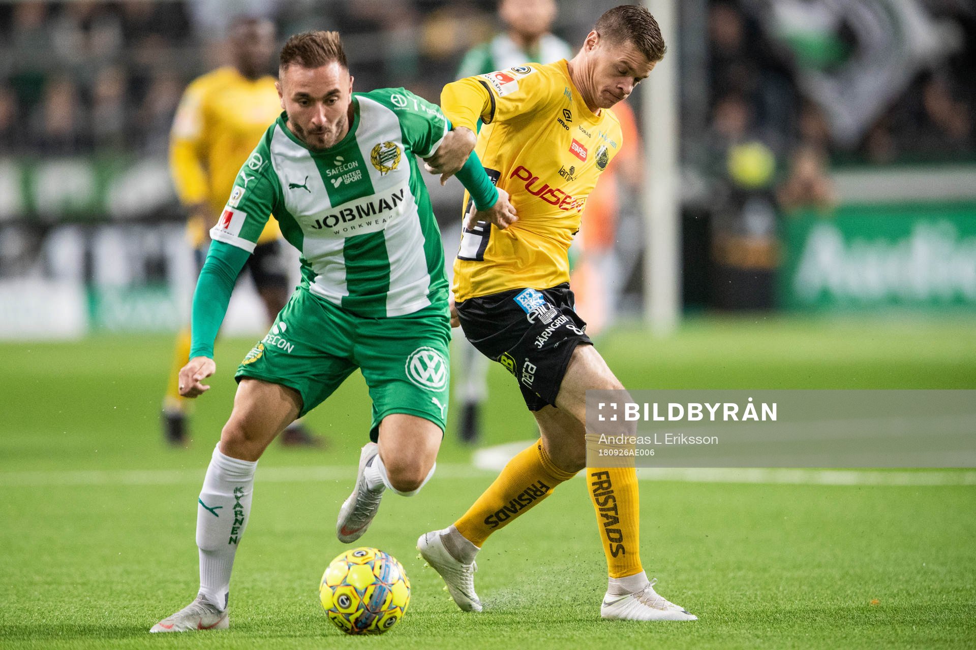 Hammarbys Muamer Tankovic och Elfsborgs Samuel Holmén