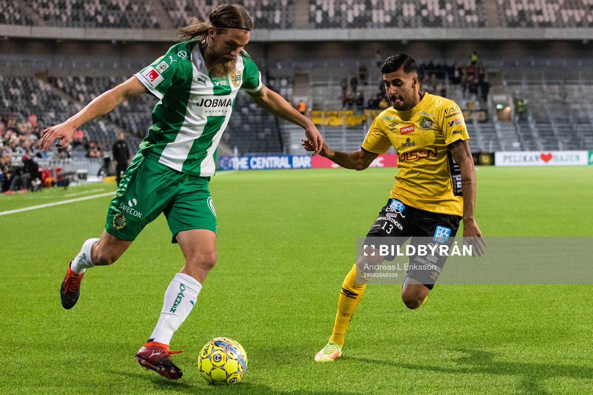 Hammarbys Björn Paulsen och Elfsborgs Rami Kaib