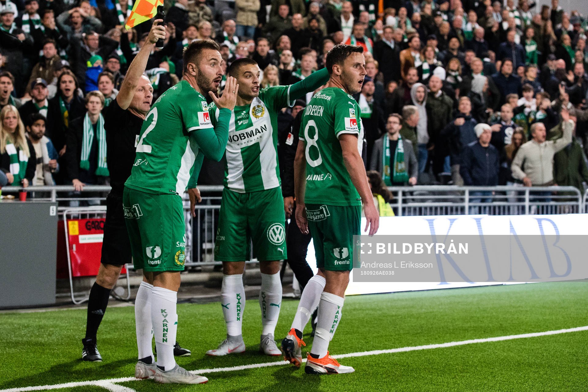 Hammarbys Muamer Tankovic, Vladimir Rodic  och Jeppe