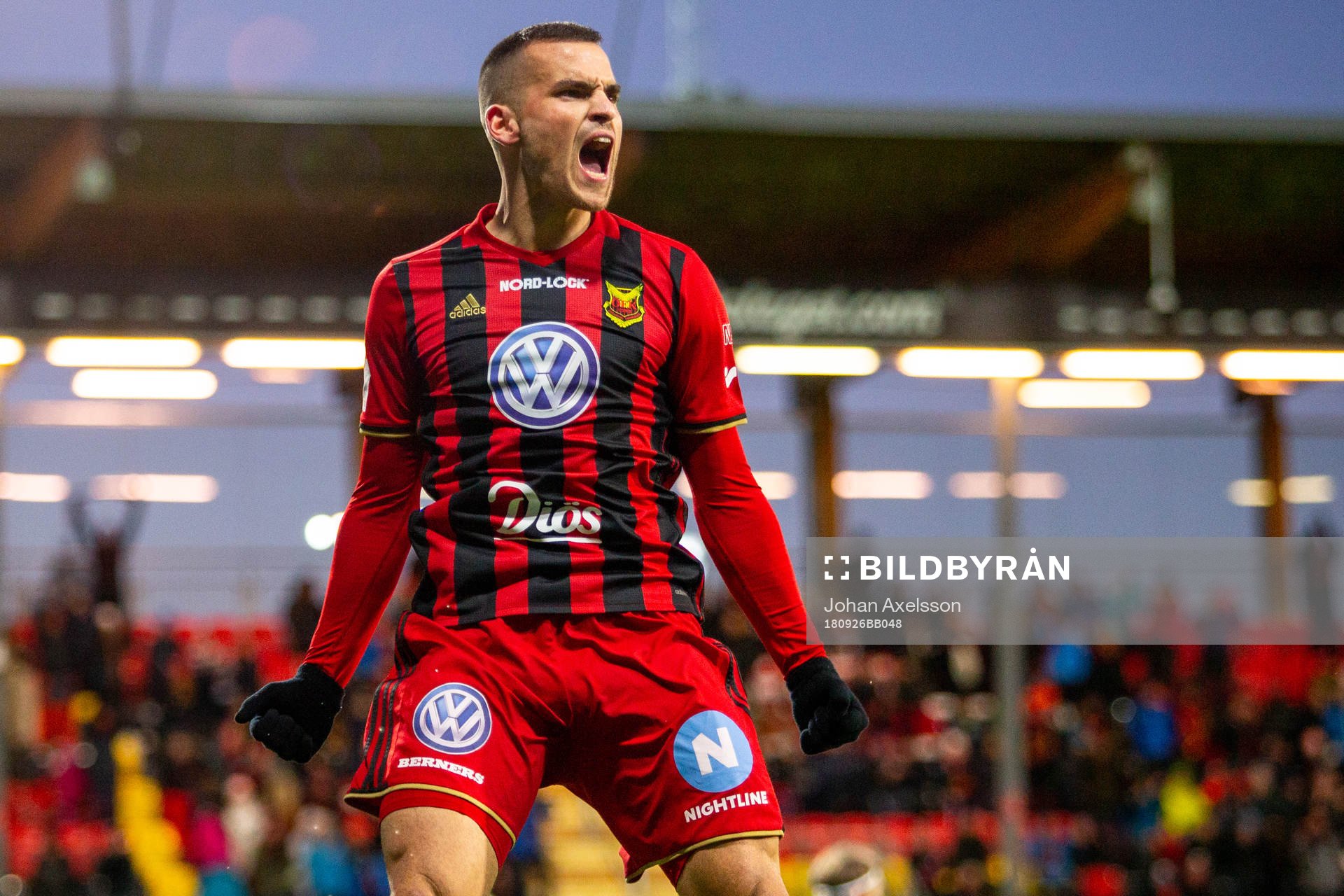 Östersunds Dino Islamovic jublar
