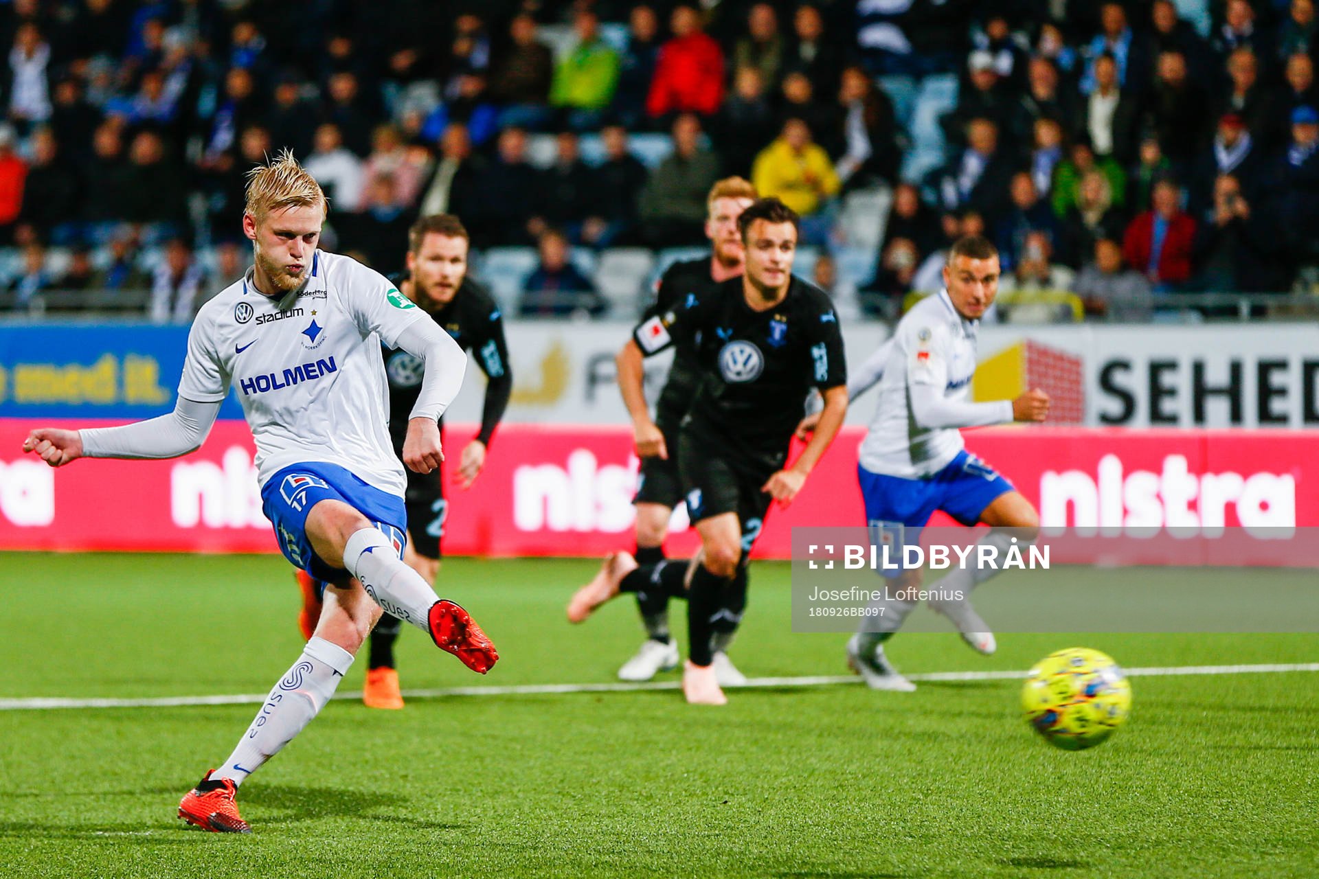 Norrköpings Kalle Holmberg gör 2-1 på straff