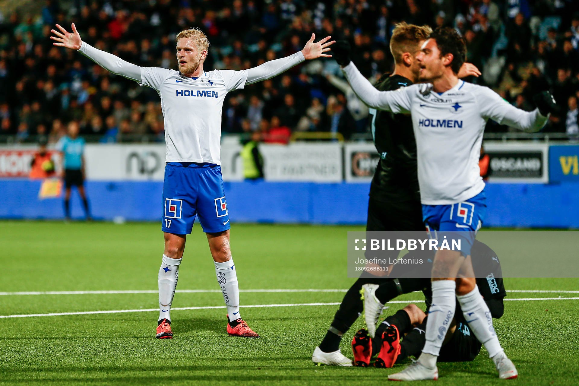 Norrköpings Kalle Holmberg jublar