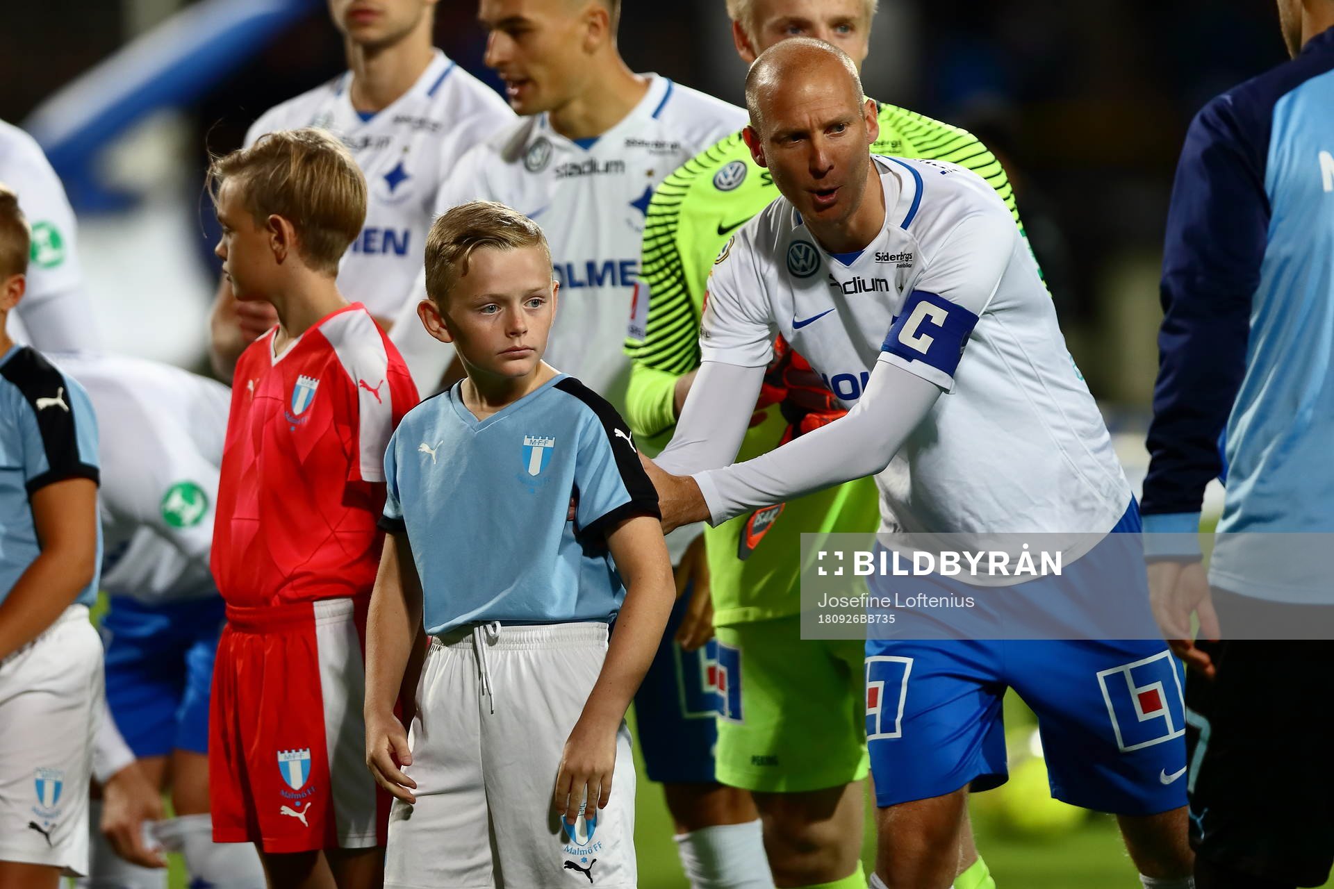 Norrköpings Andreas Johansson innan  fotbollsmatchen i