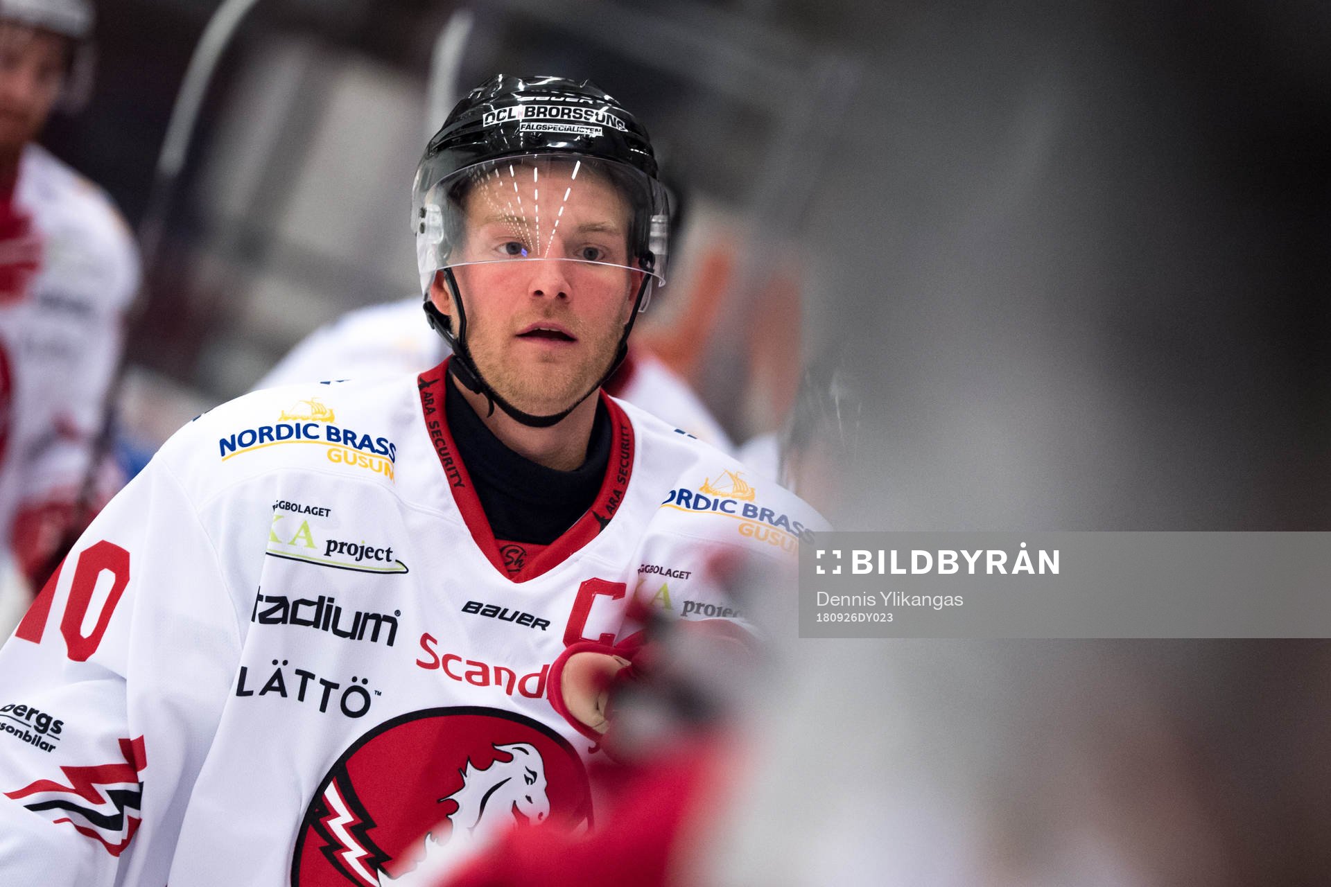 Vita Hästens Jesper Samuelsson jublar med lagkamrater