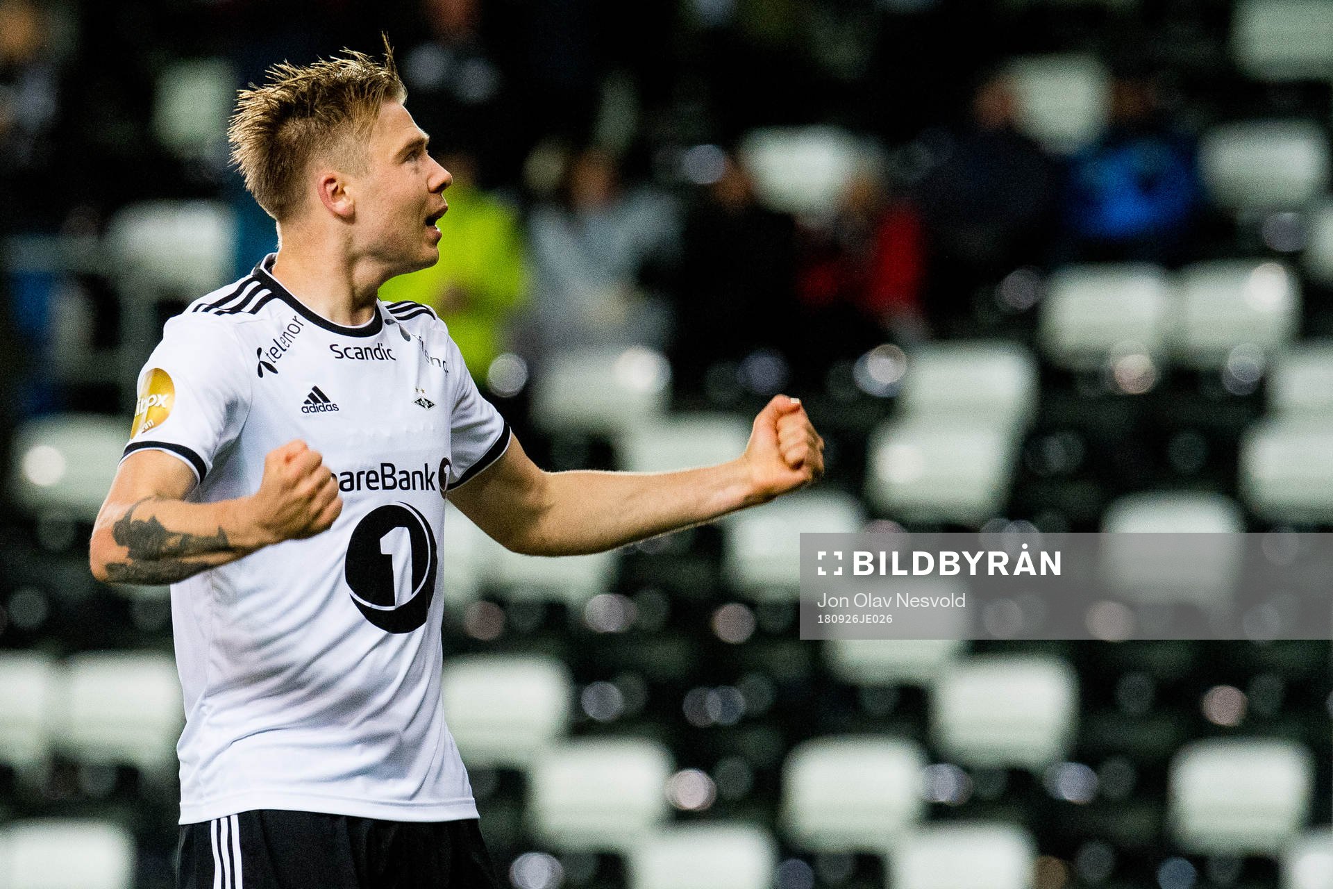 Alexander Søderlund of Rosenborg celebrates