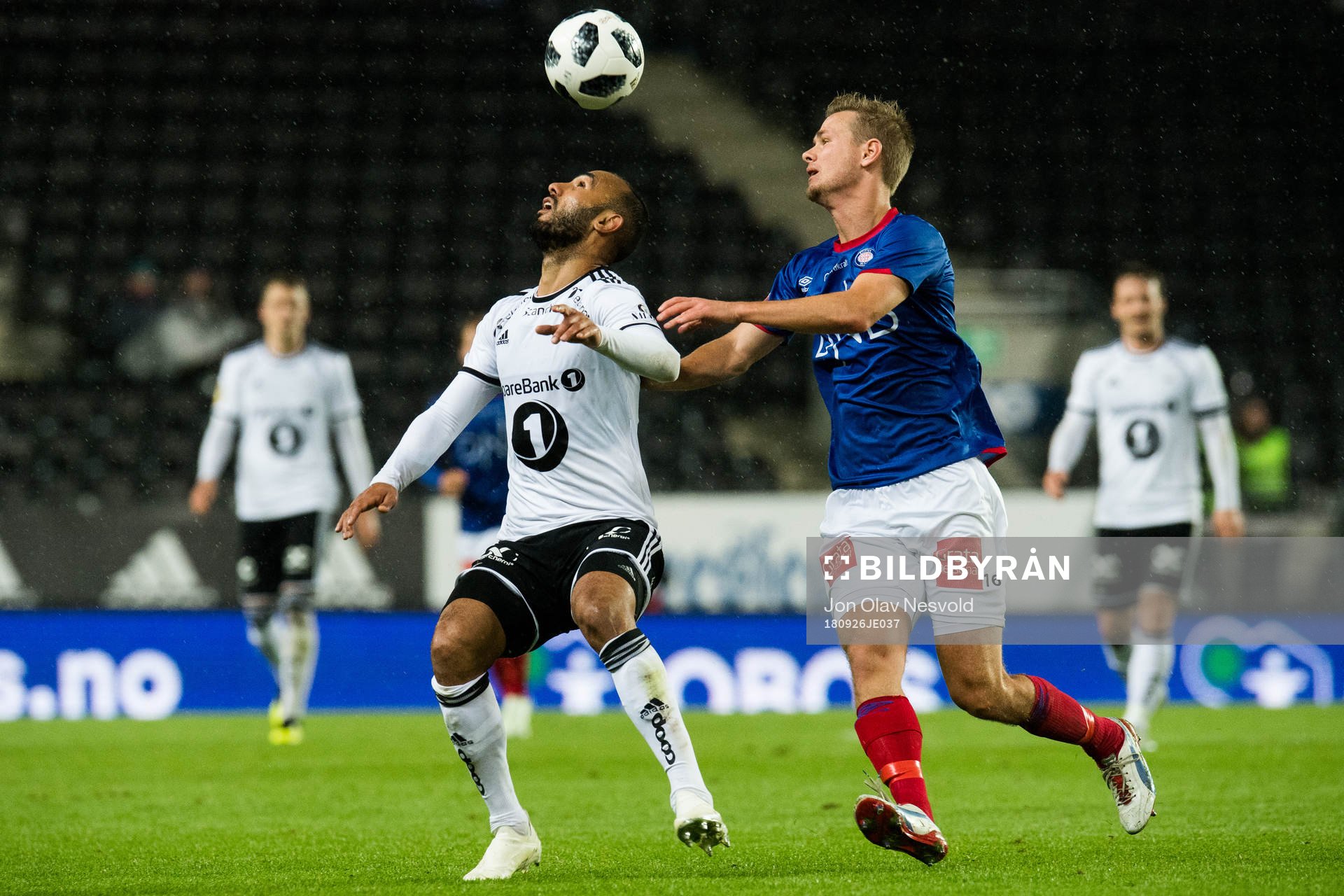 Issam Jebali of Rosenborg and Erik Israelsson of Vålerenga