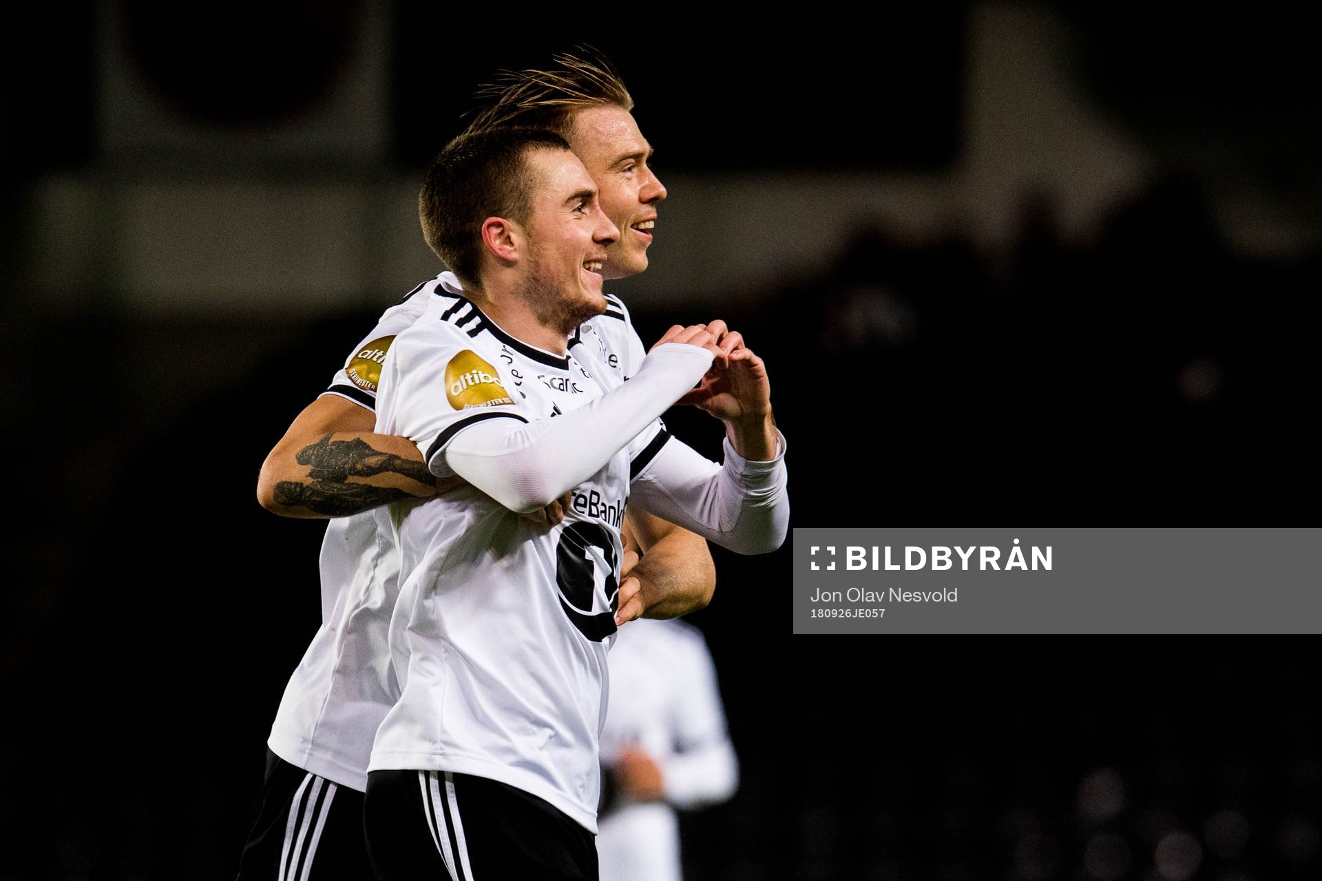 Djordje Denic and Alexander Søderlund of Rosenborg