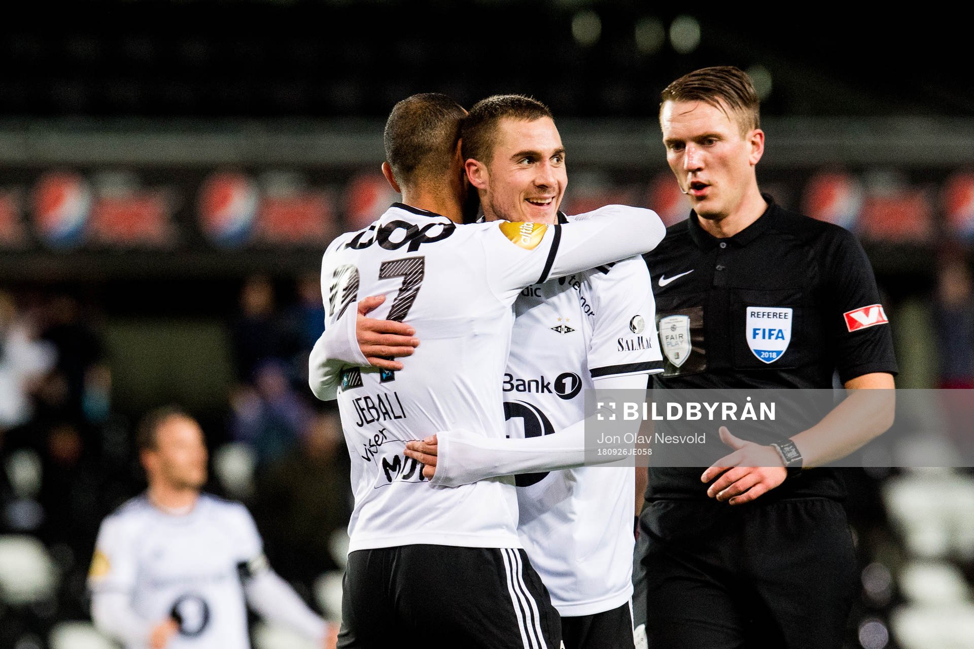 Djordje Denic of Rosenborg celebrates the 1-0 goal