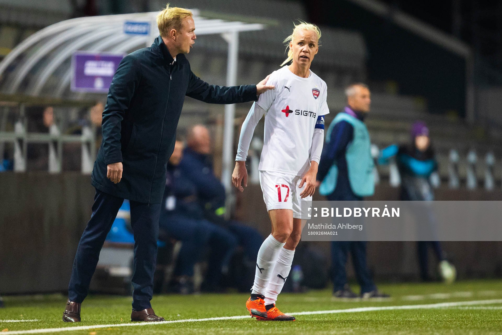 Rosengårds tränare Jonas Eidevall och Caroline Seger