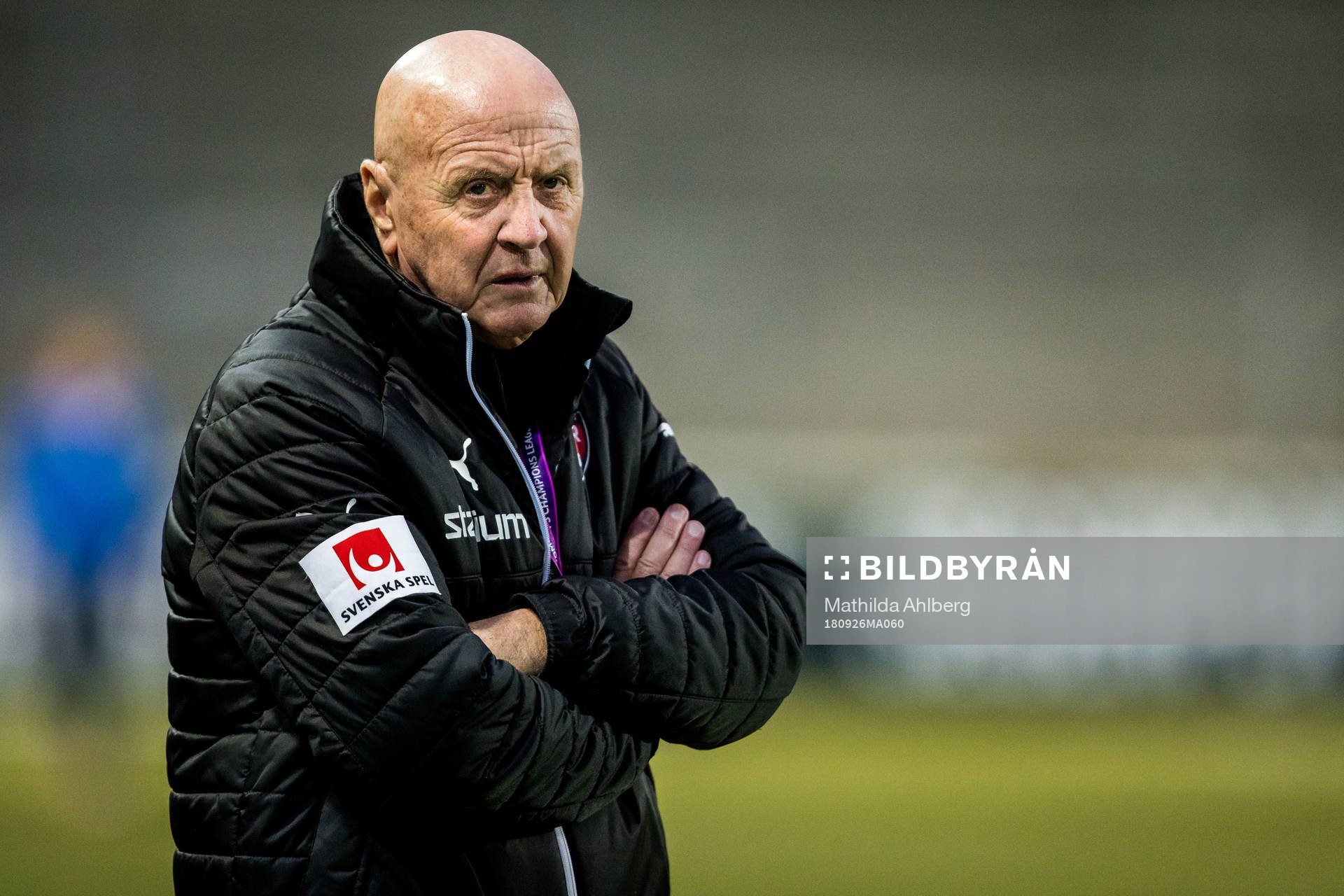 Rosengårds klubbchef Erling Nilsson inför fotbollsmatchen i Champions League mellan Rosengård och Rjazan den 26 september 2018 i Malmö.