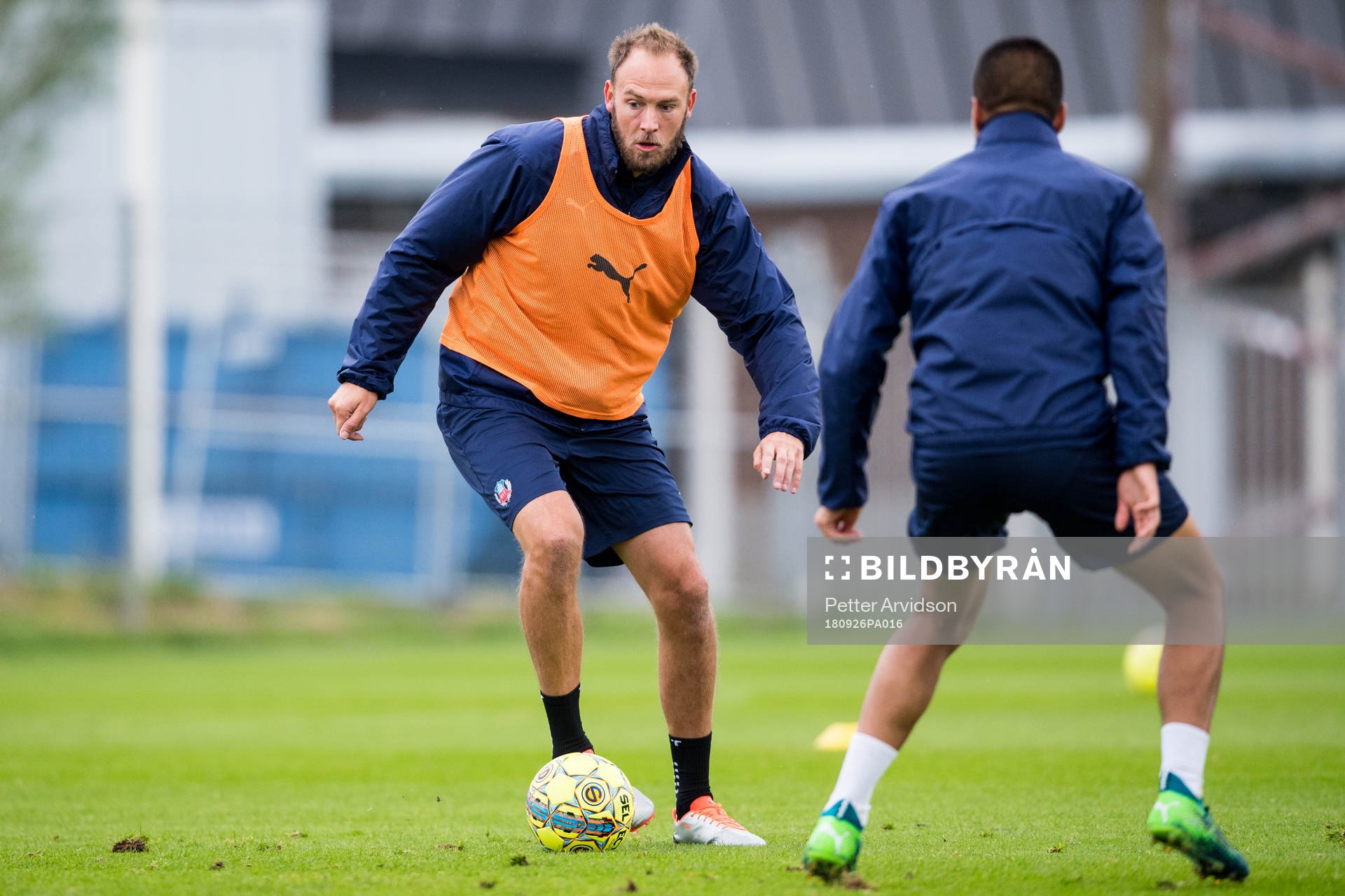 Andreas Granqvist ,under en fotbollsträning med Helsingborg